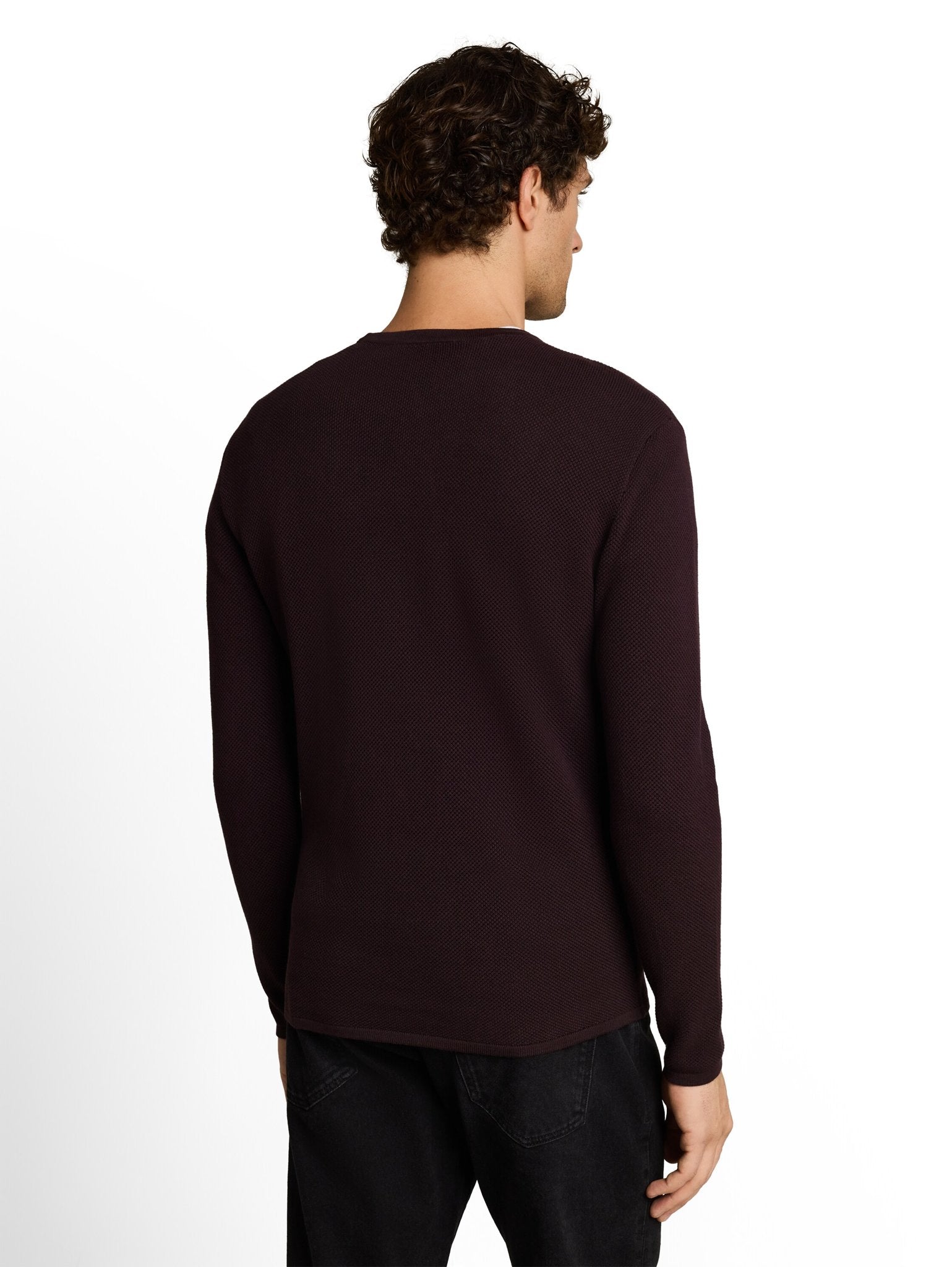Tom Tailor denim Herren Pullover Dark Plum