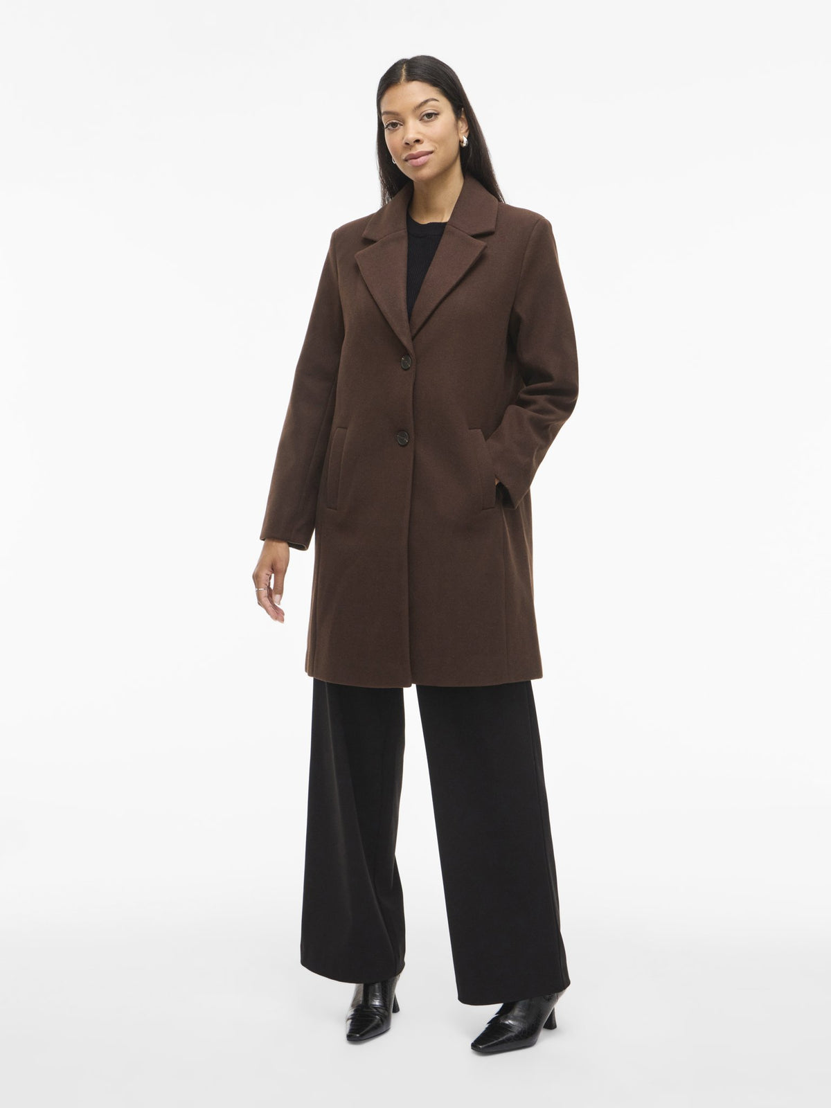 Vila Damen Mantel Coffee Bean