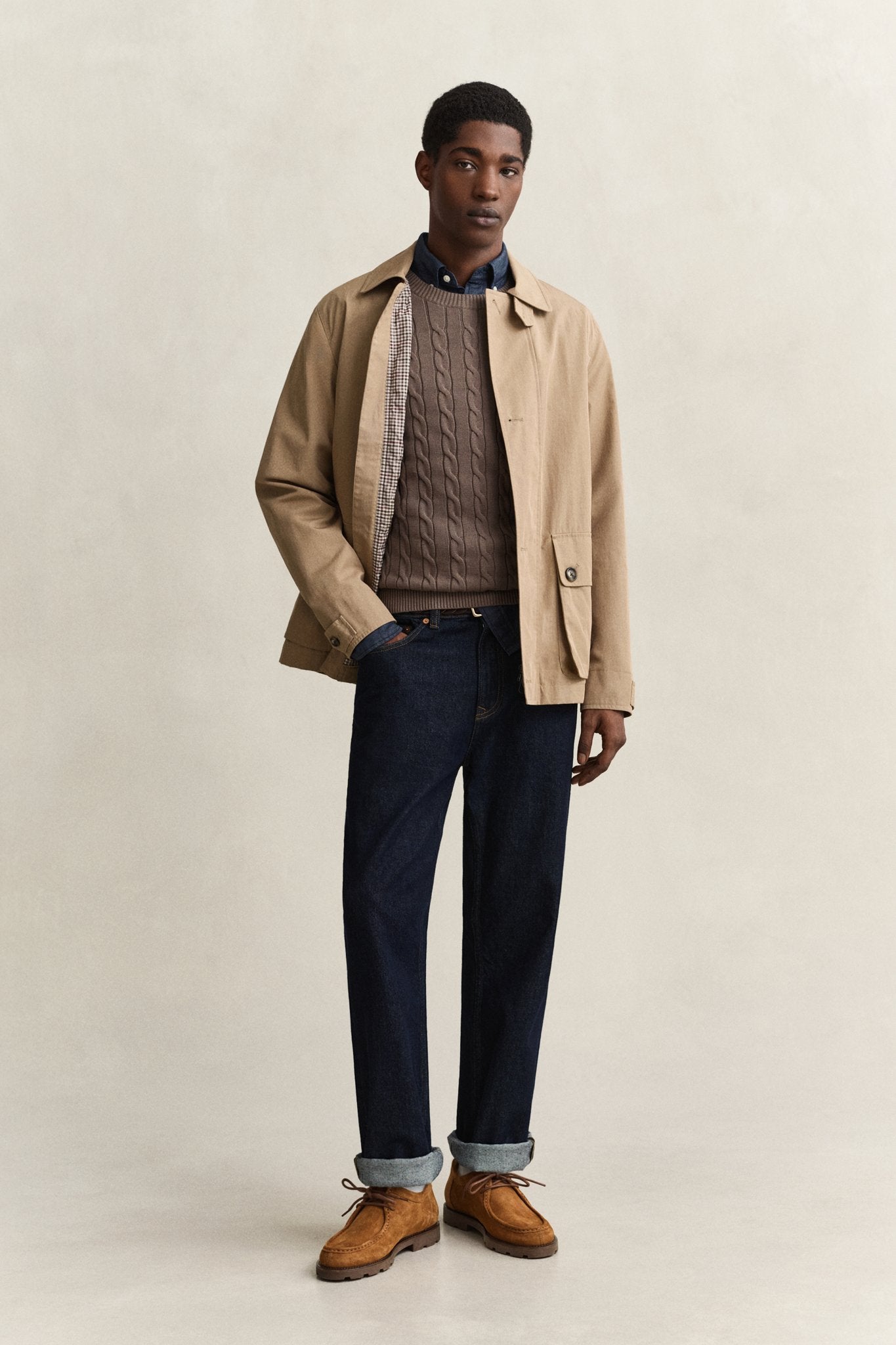 Gant Herren Pullover Faded Taupe
