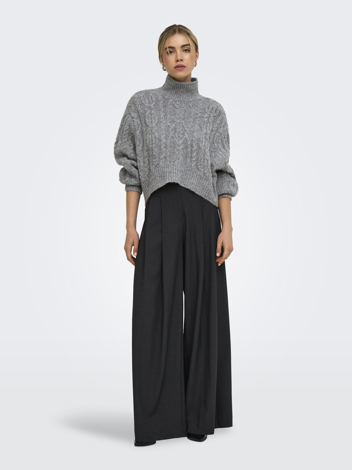 Only Damen Pullover Medium Grey Mel