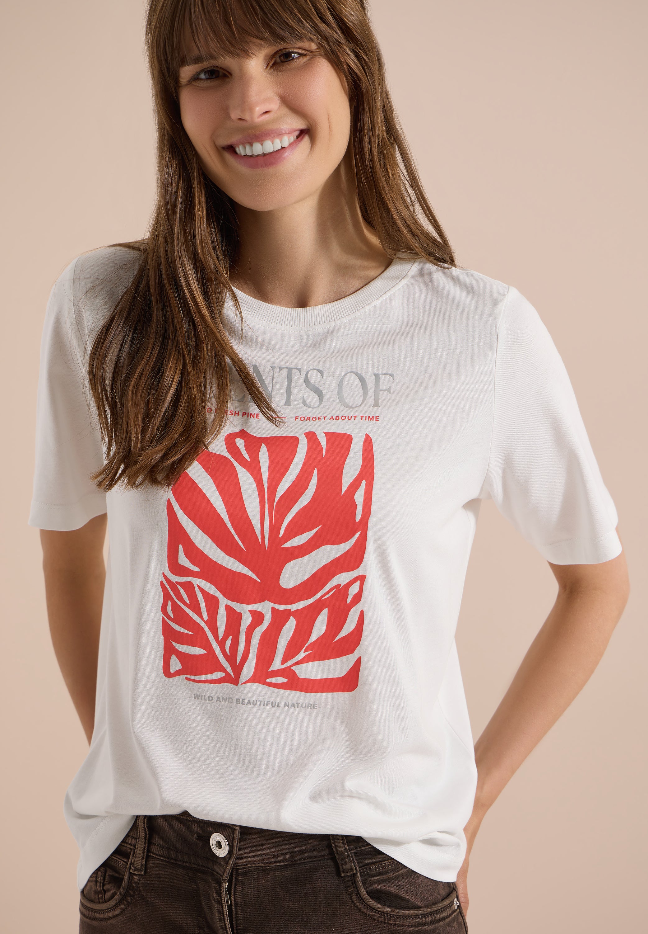 Cecil Damen T-Shirts  Vanilla W