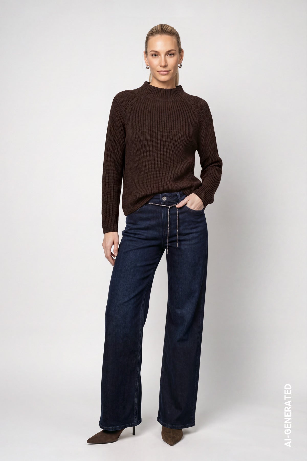Monari Damen Pullover  Black Coffe