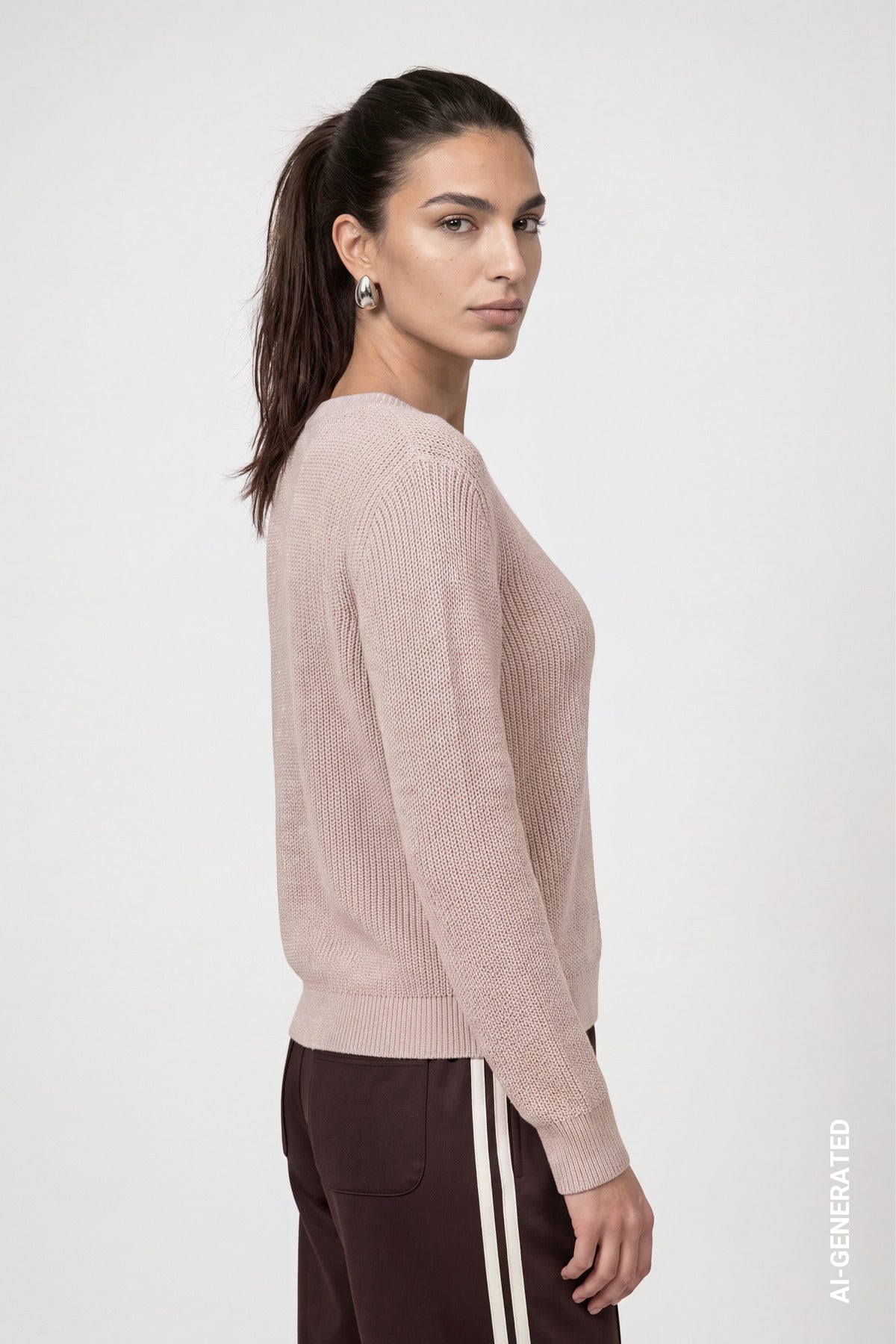 Monari Damen Pullover Cappuccino