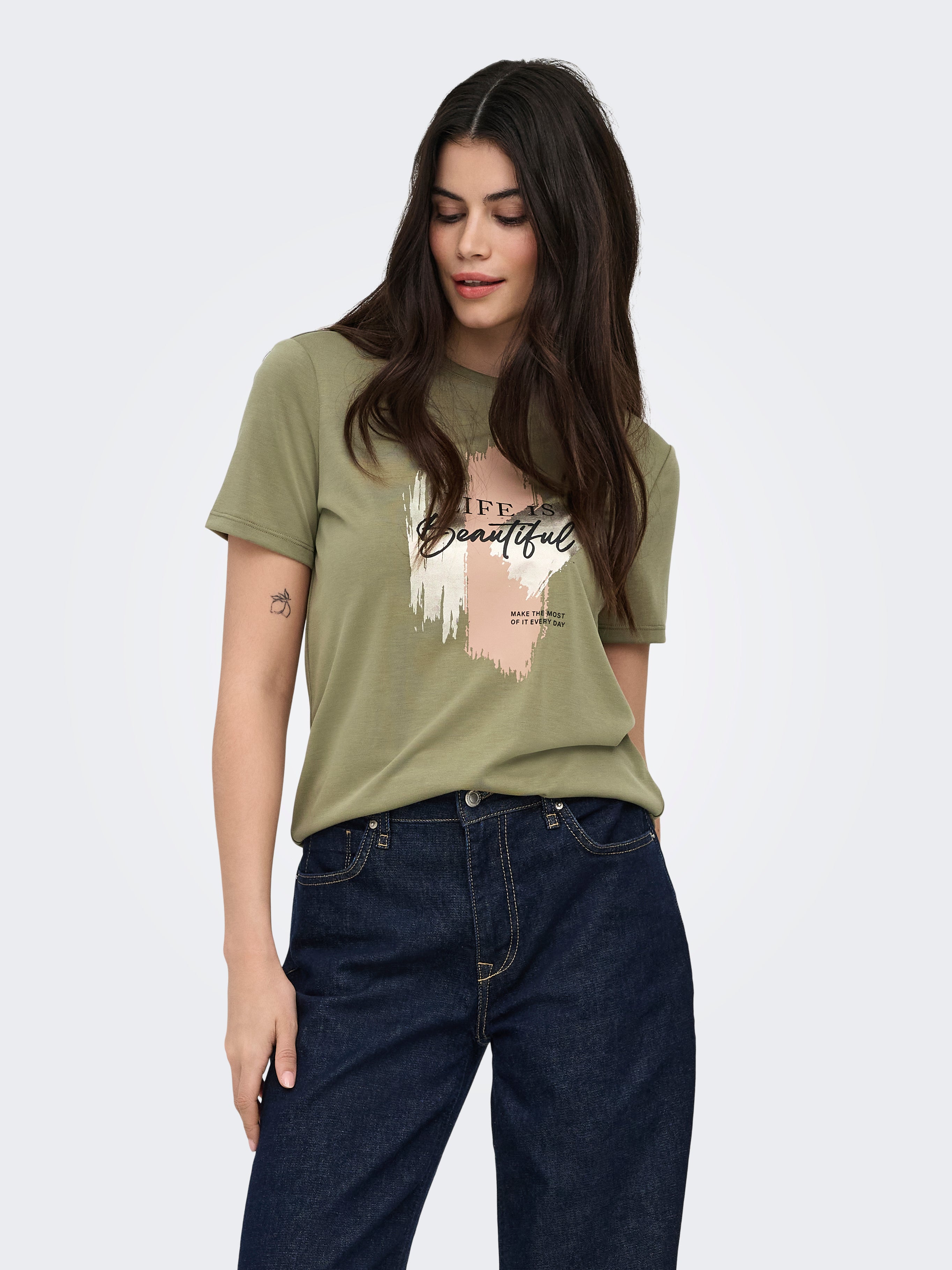 only Damen T-Shirts Mermaid/Life Is