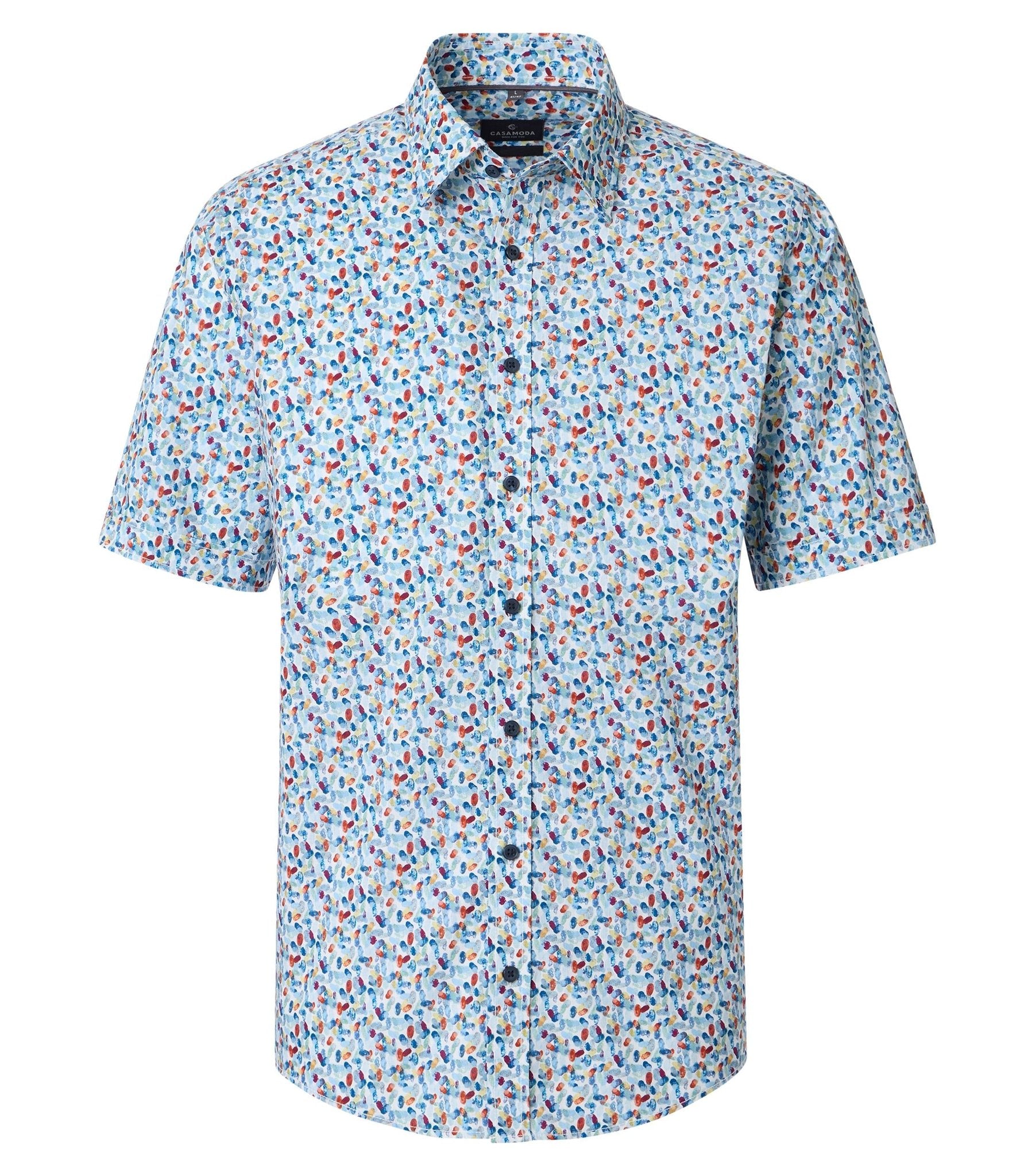 Casa Moda Herren Hemden kurz  Blau