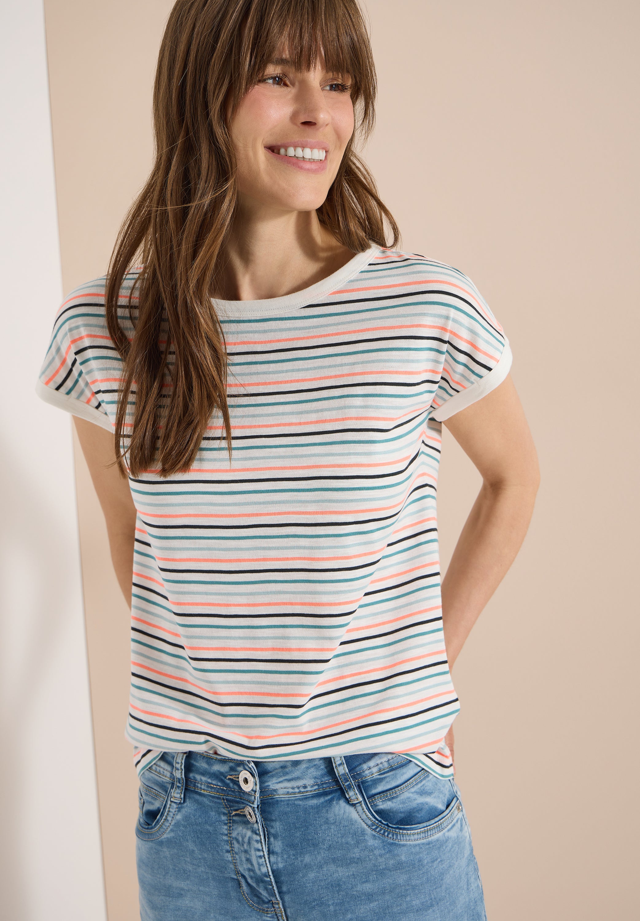 Cecil Damen T-Shirts Vanilla W