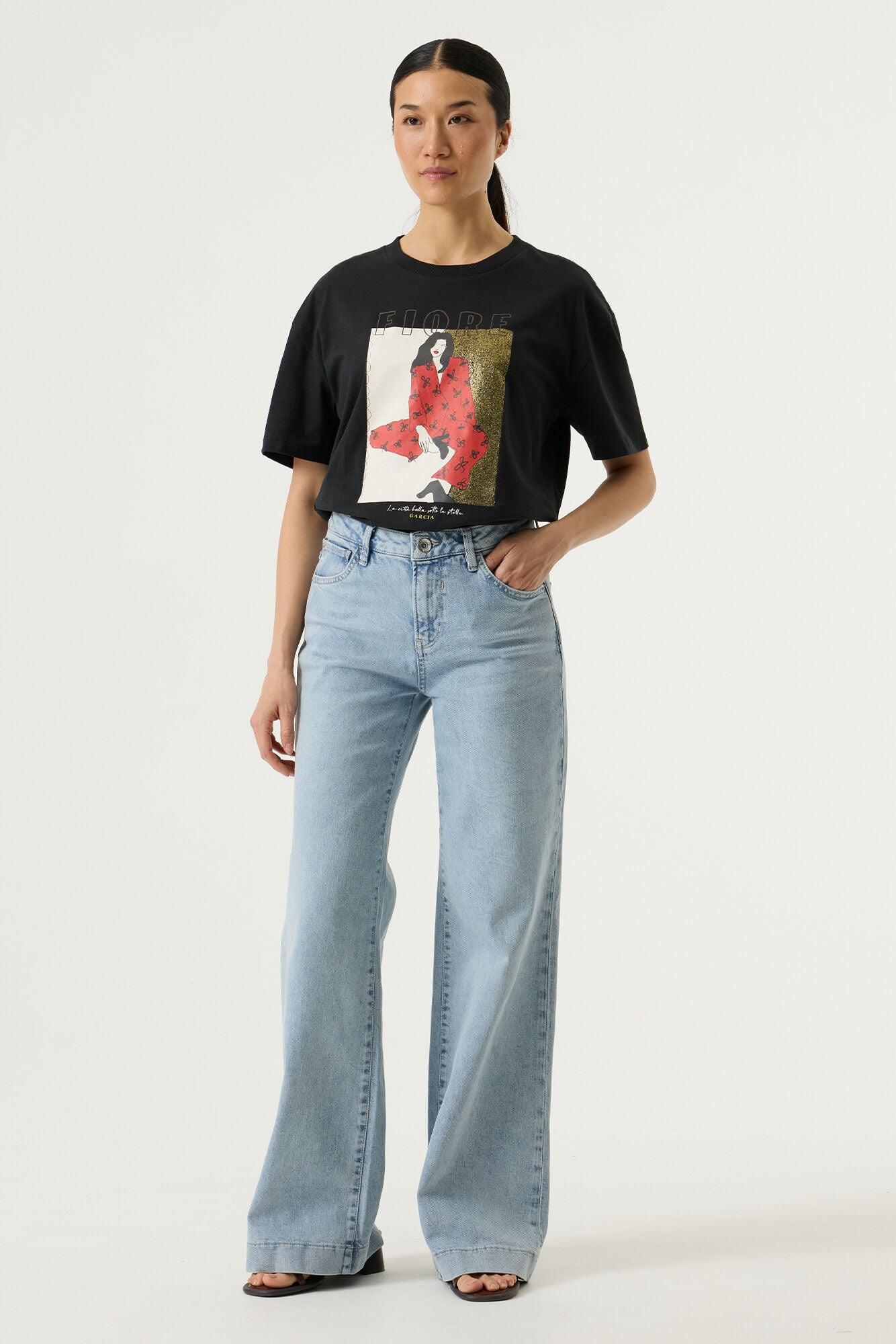 Garcia Damen T-Shirts Antracite