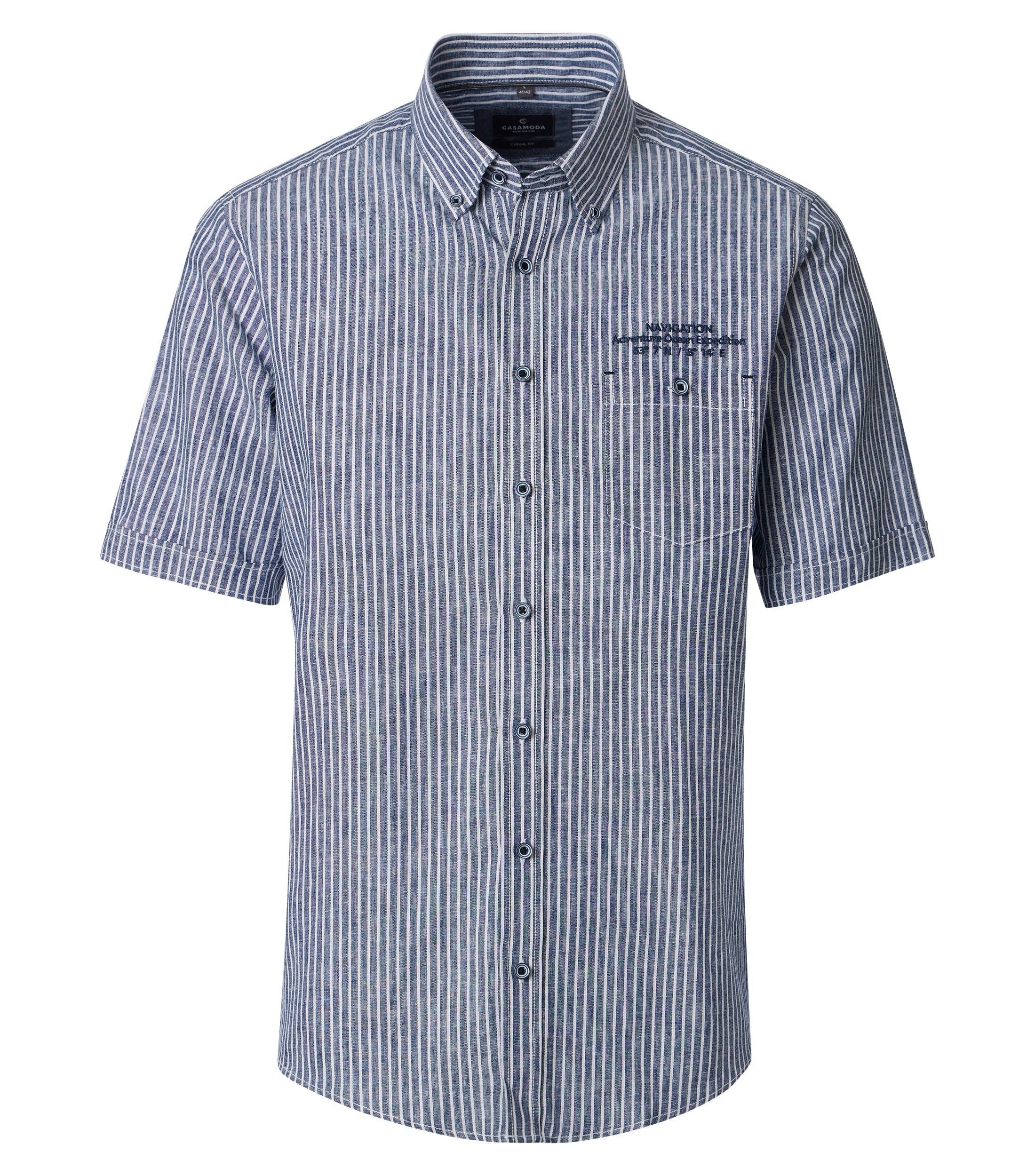 Casa Moda Herren Hemden kurz  Blau