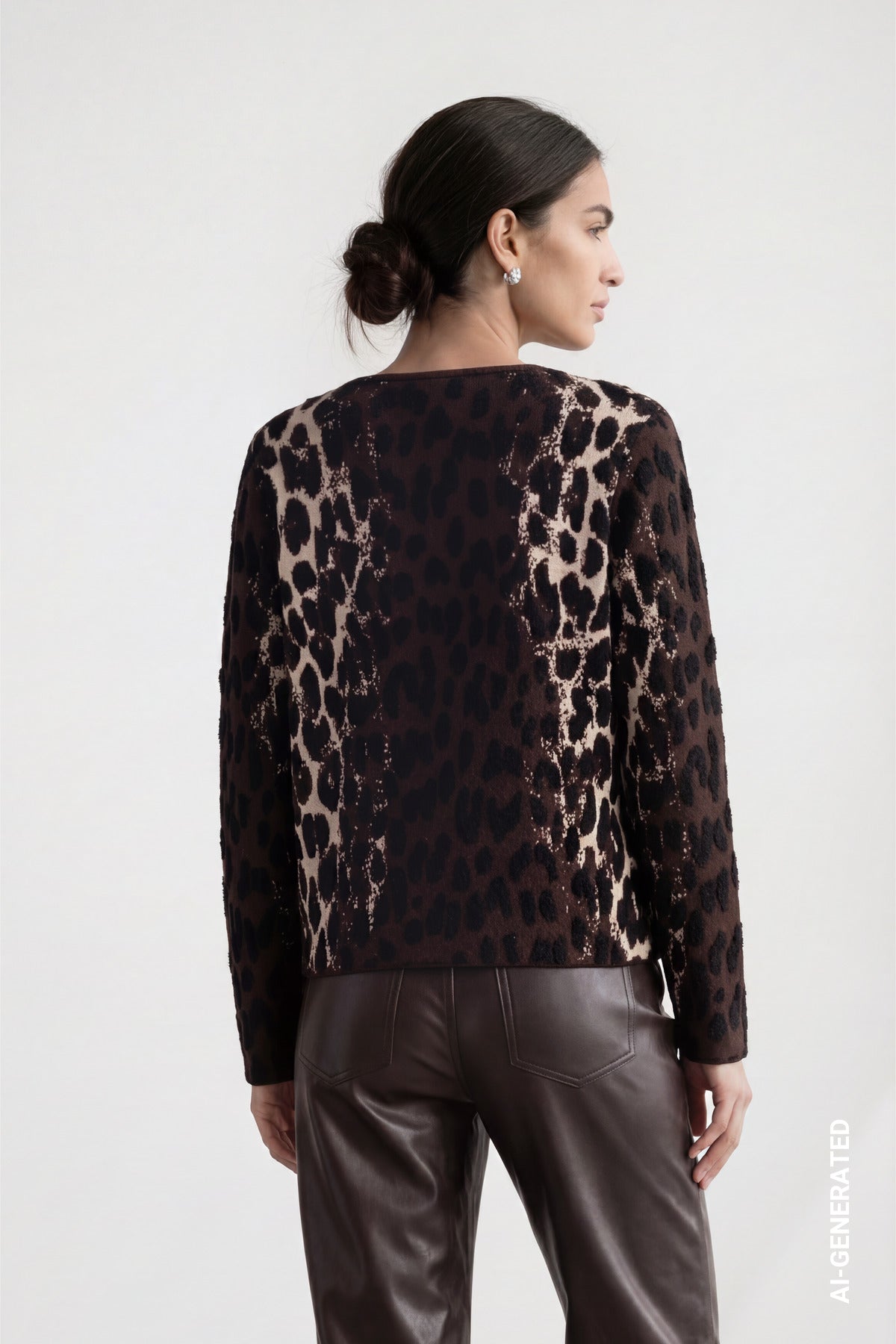 Monari Damen Pullover Black Coffe