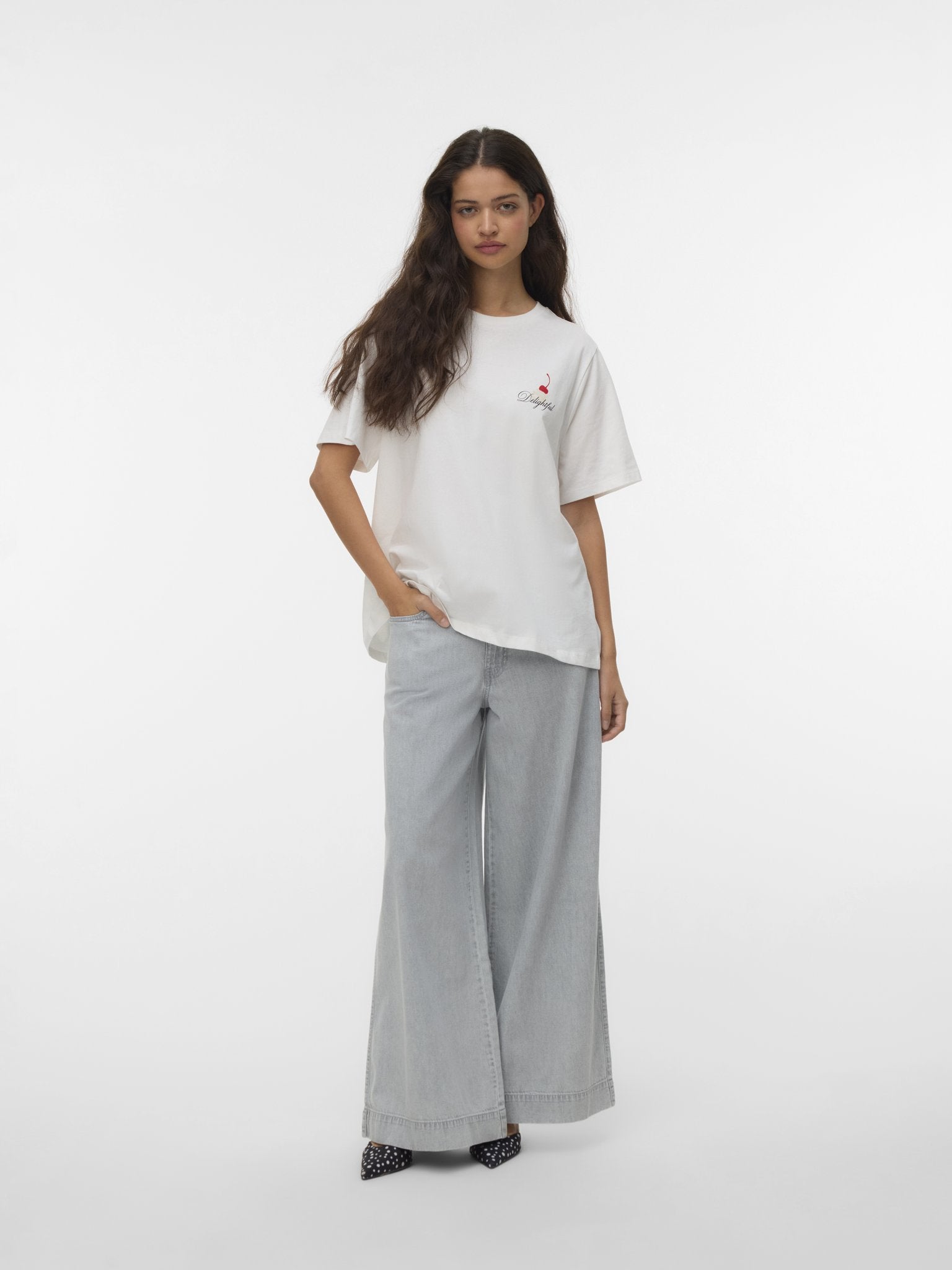 Vero Moda Damen T-Shirts Snow White/Culi