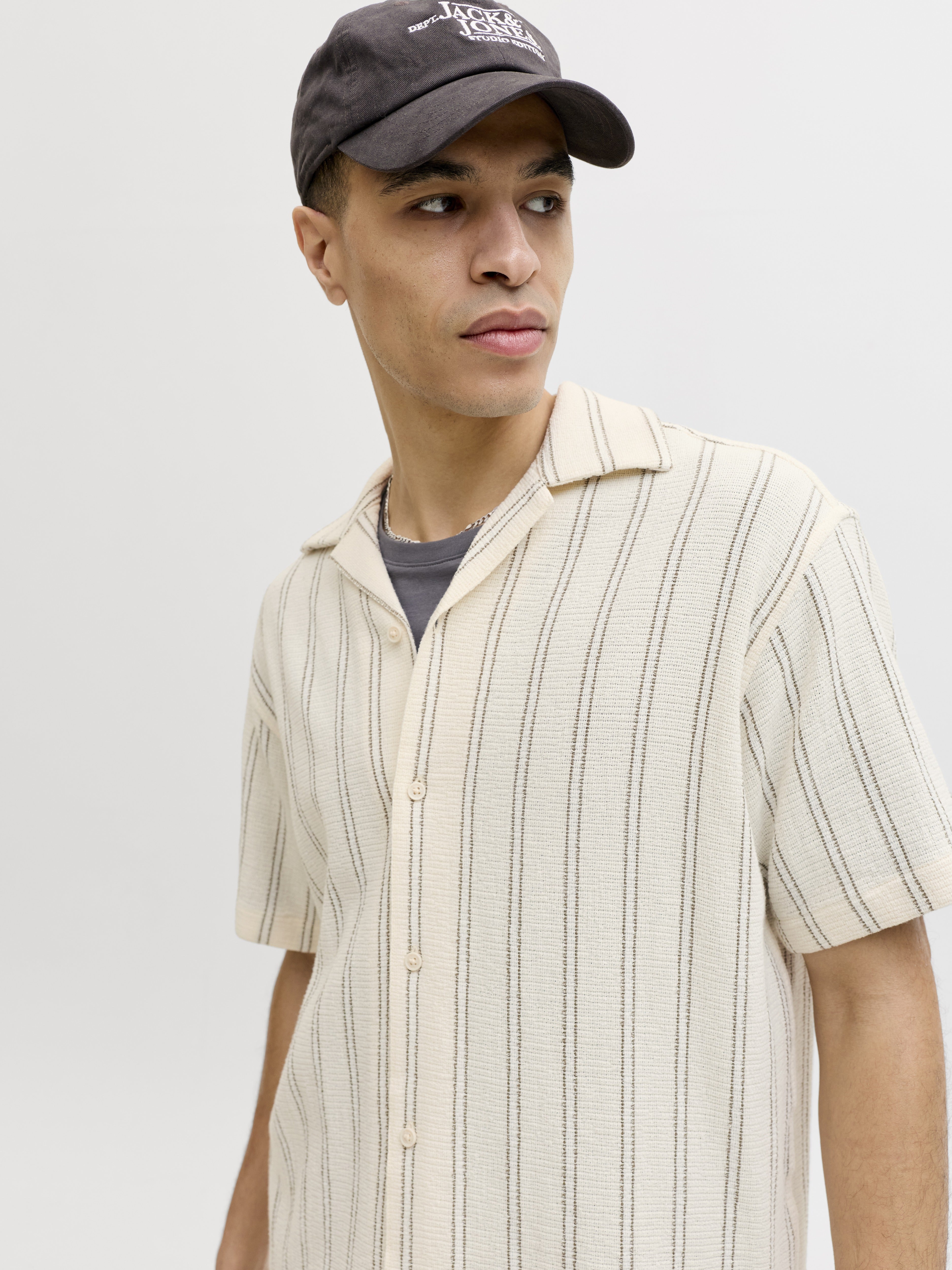 Jack & Jones Herren Hemden lang Antique White/S