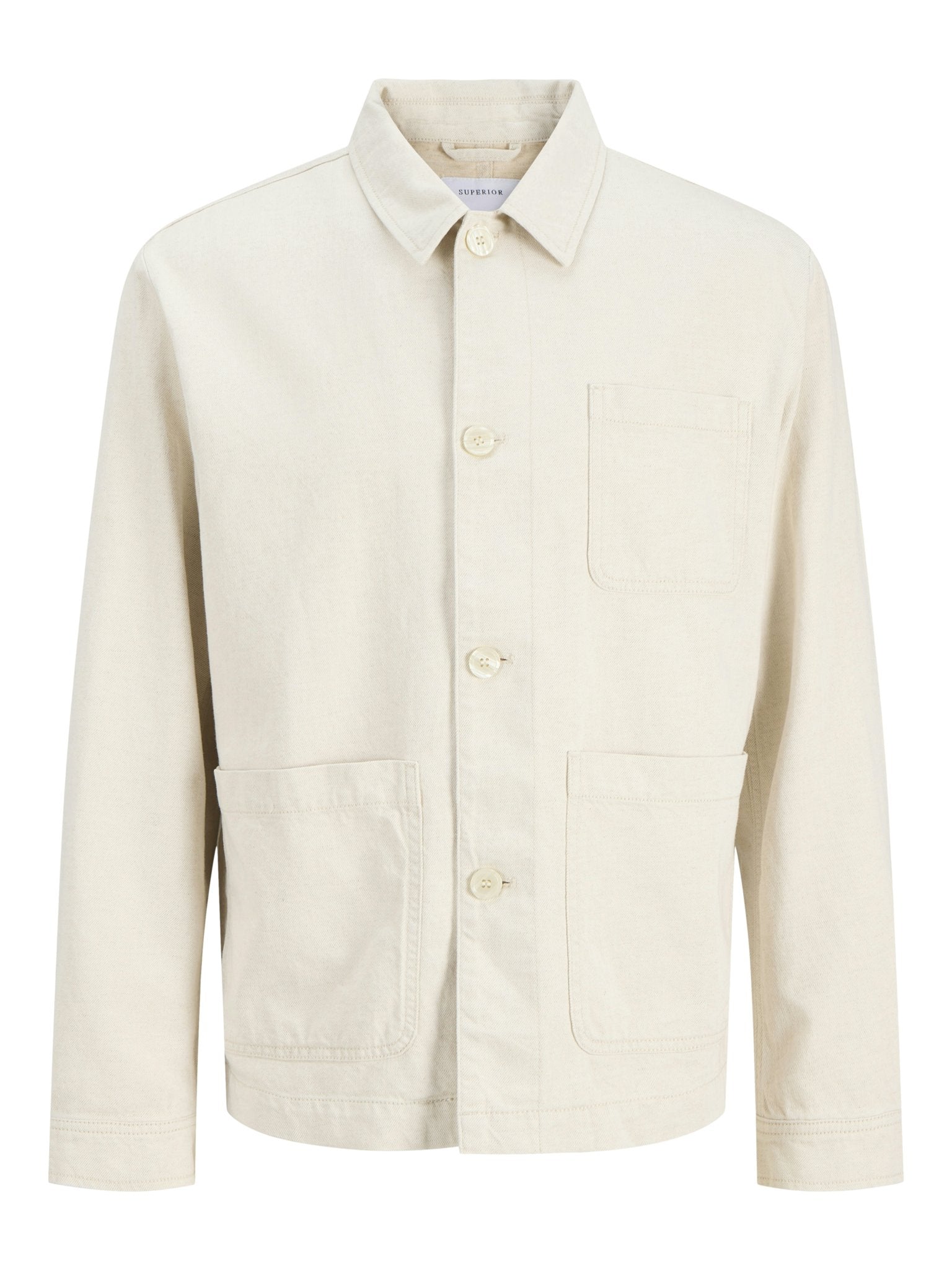 Jack & Jones Herren Hemden lang Ecru
