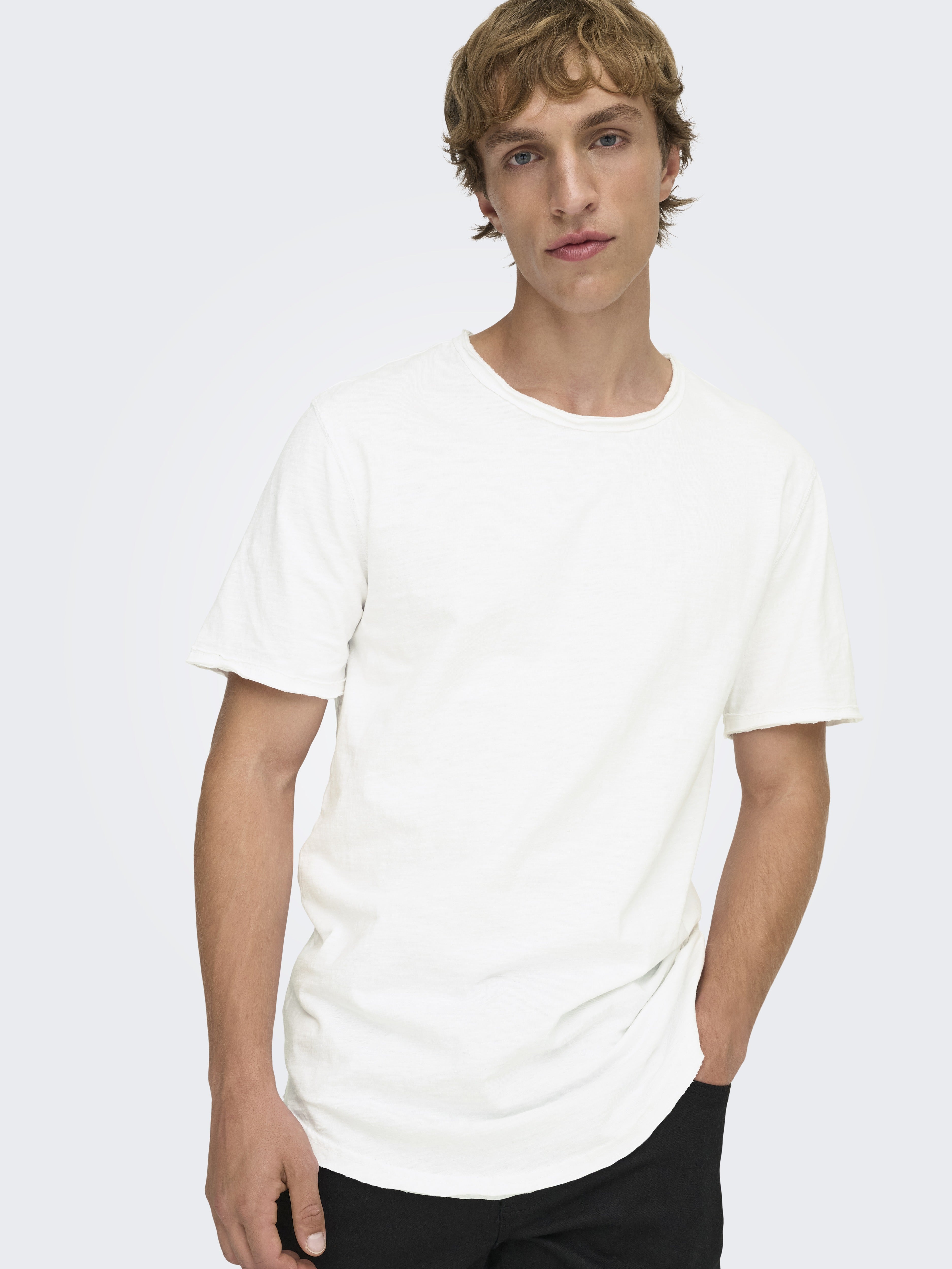 Only & Sons Herren T-Shirts kurz Bright White