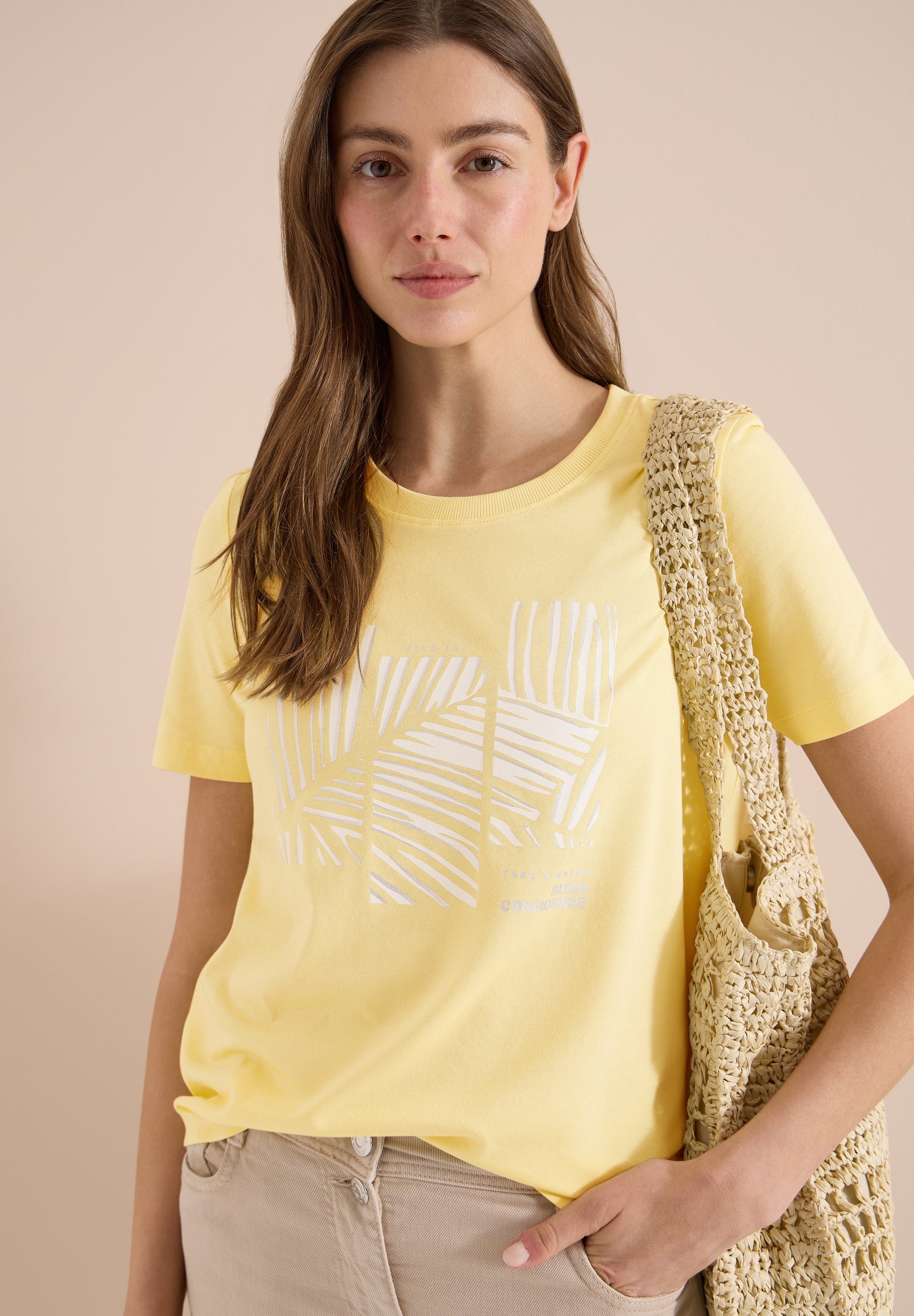Cecil Damen T-Shirts  Buttermil