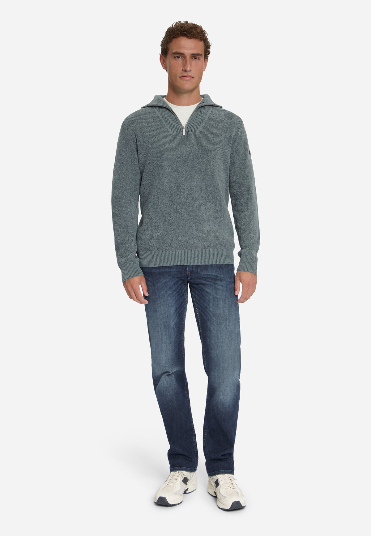 No Excess Herren Pullover Grey Melange