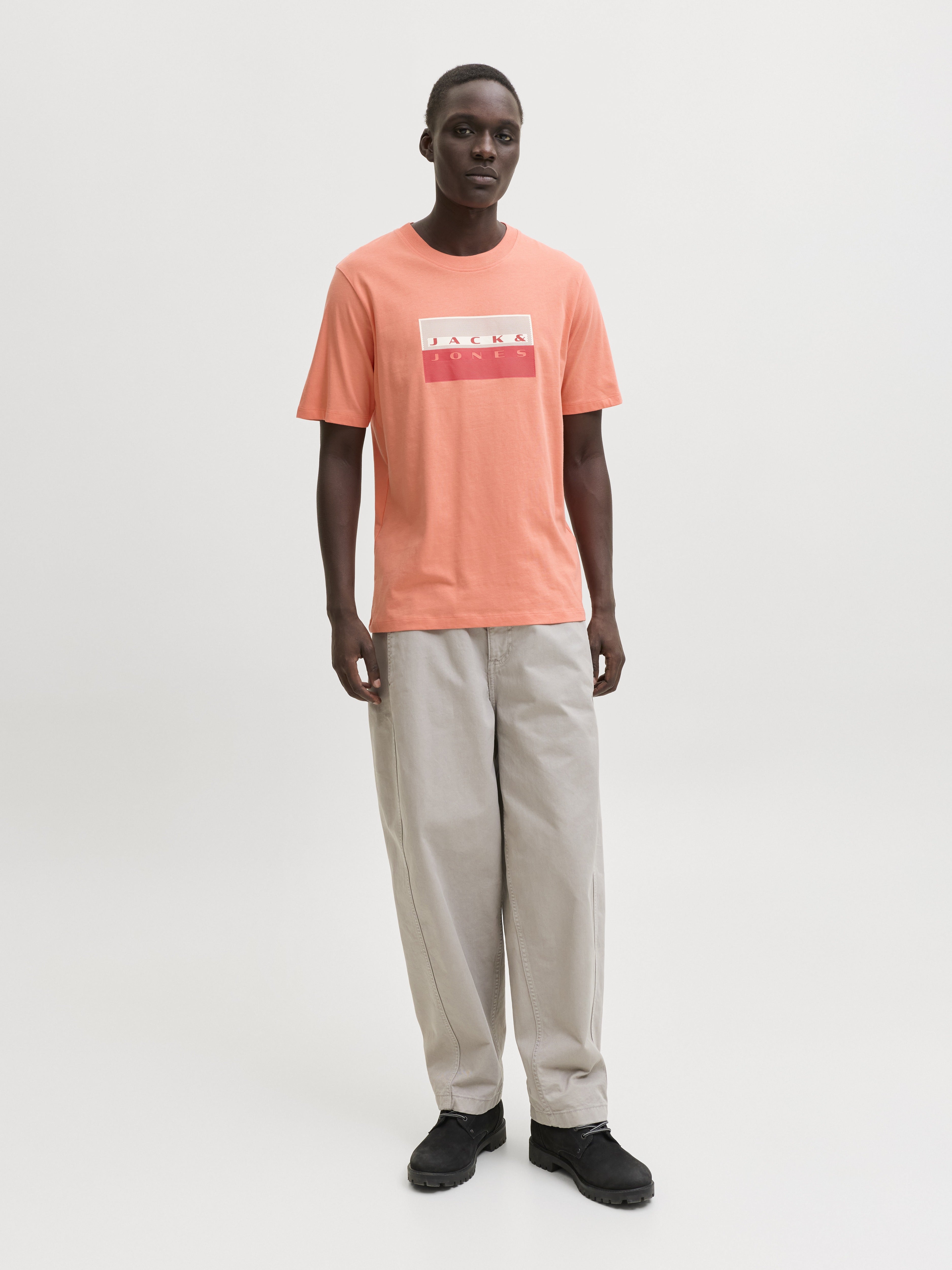 Jack & Jones Herren T-Shirts kurz Persimmon