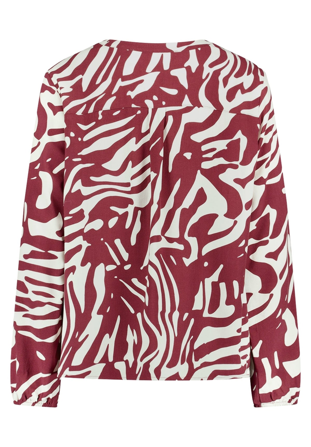 Betty & Co Damen Blusen kurz Nature/Dark Red