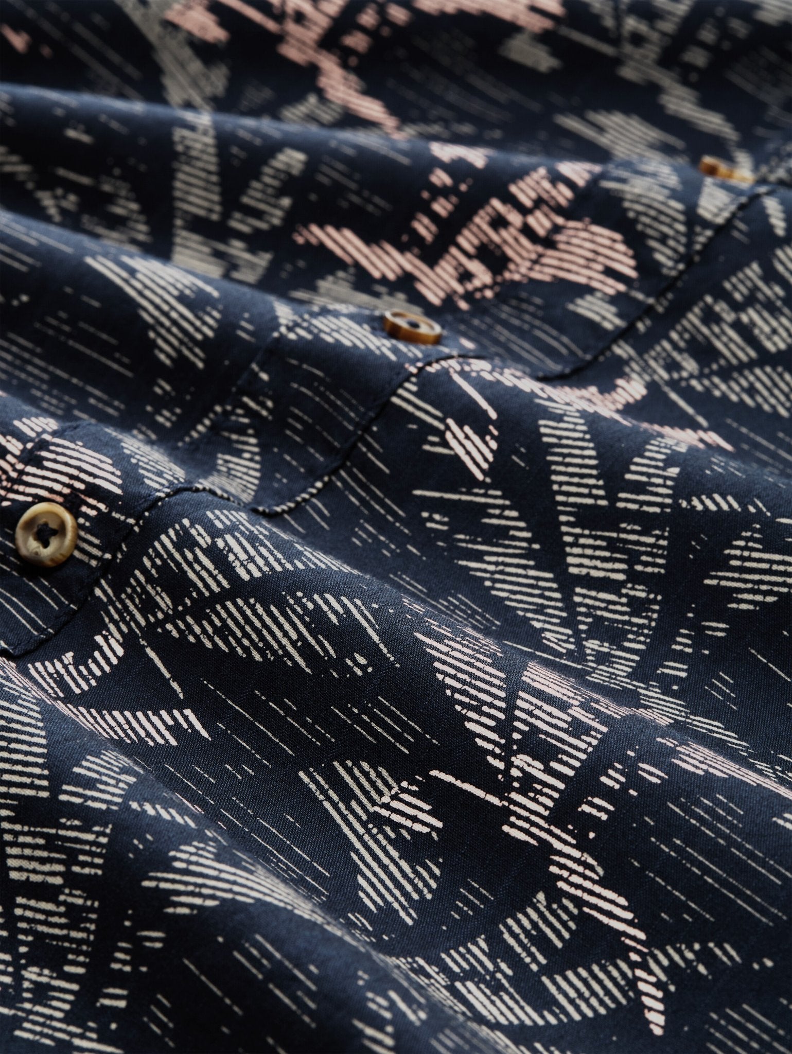 Tom Tailor Herren Hemden kurz Navy Green Palm