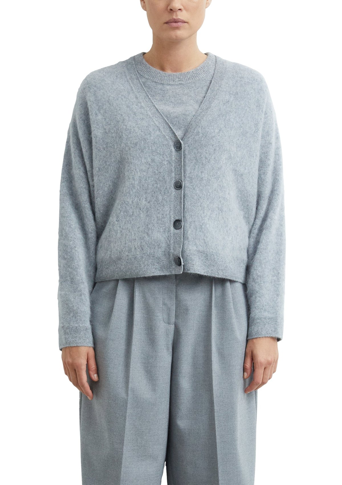 Comma Damen Strickjacken W Grey/Black