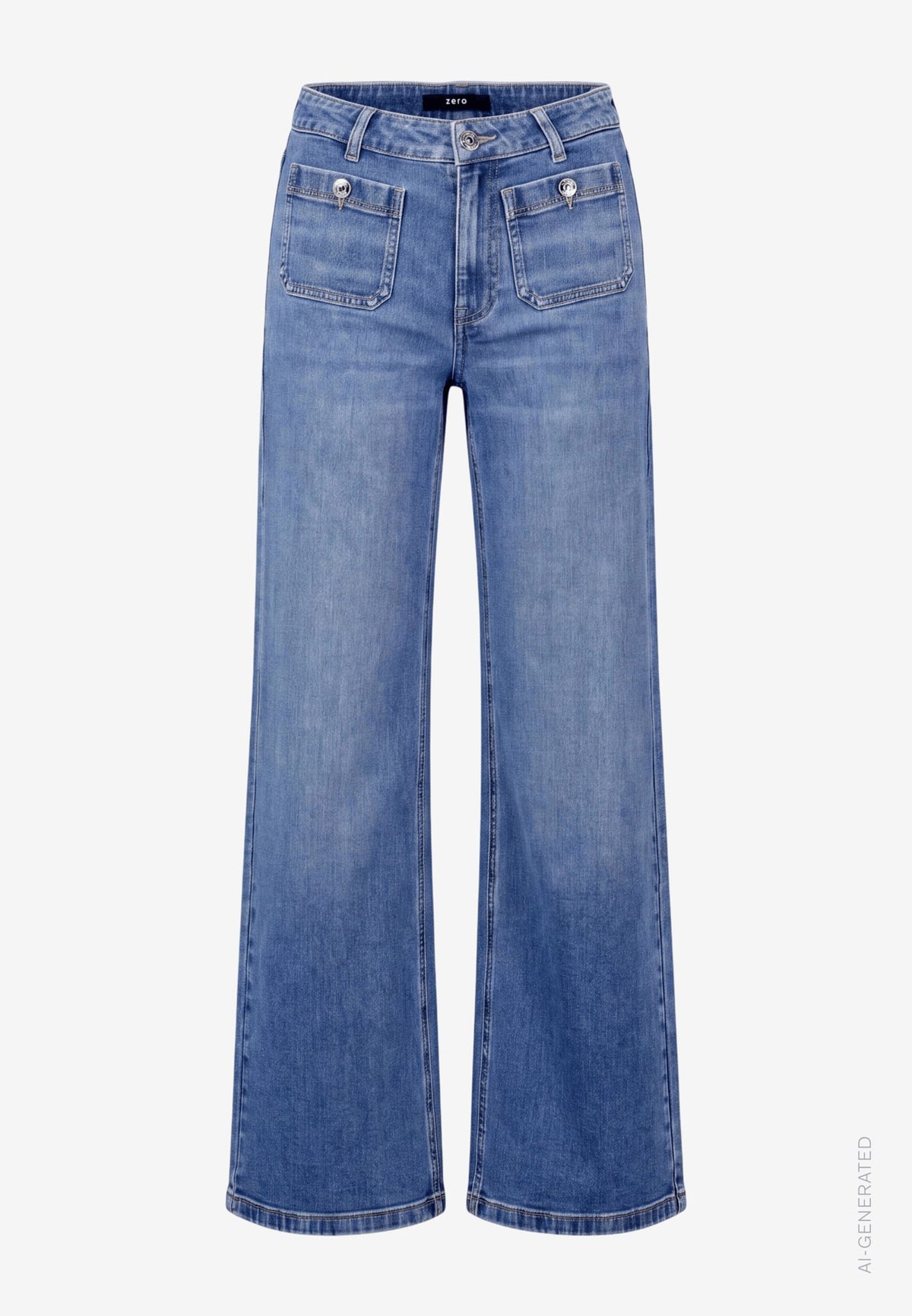 Zero Damen Jeans Middle Blue Den