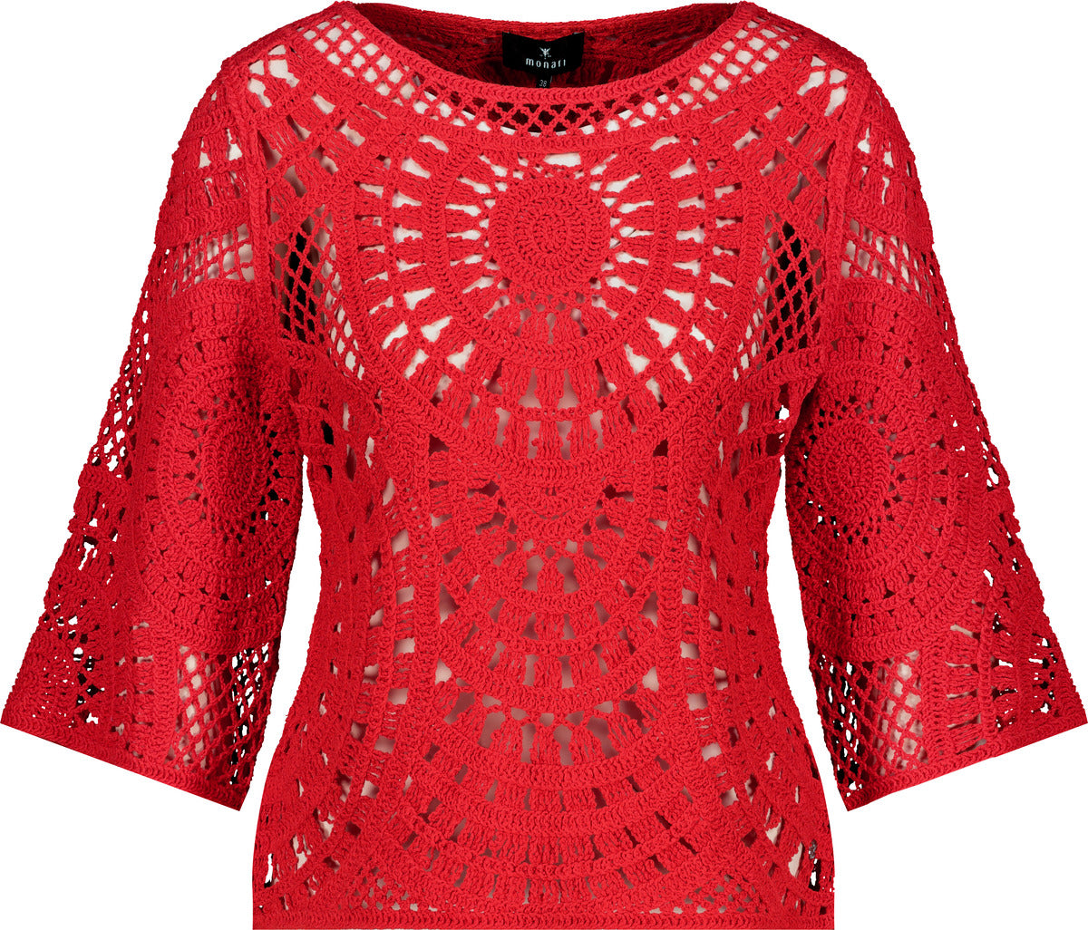 Monari Damen Pullover Coral Red
