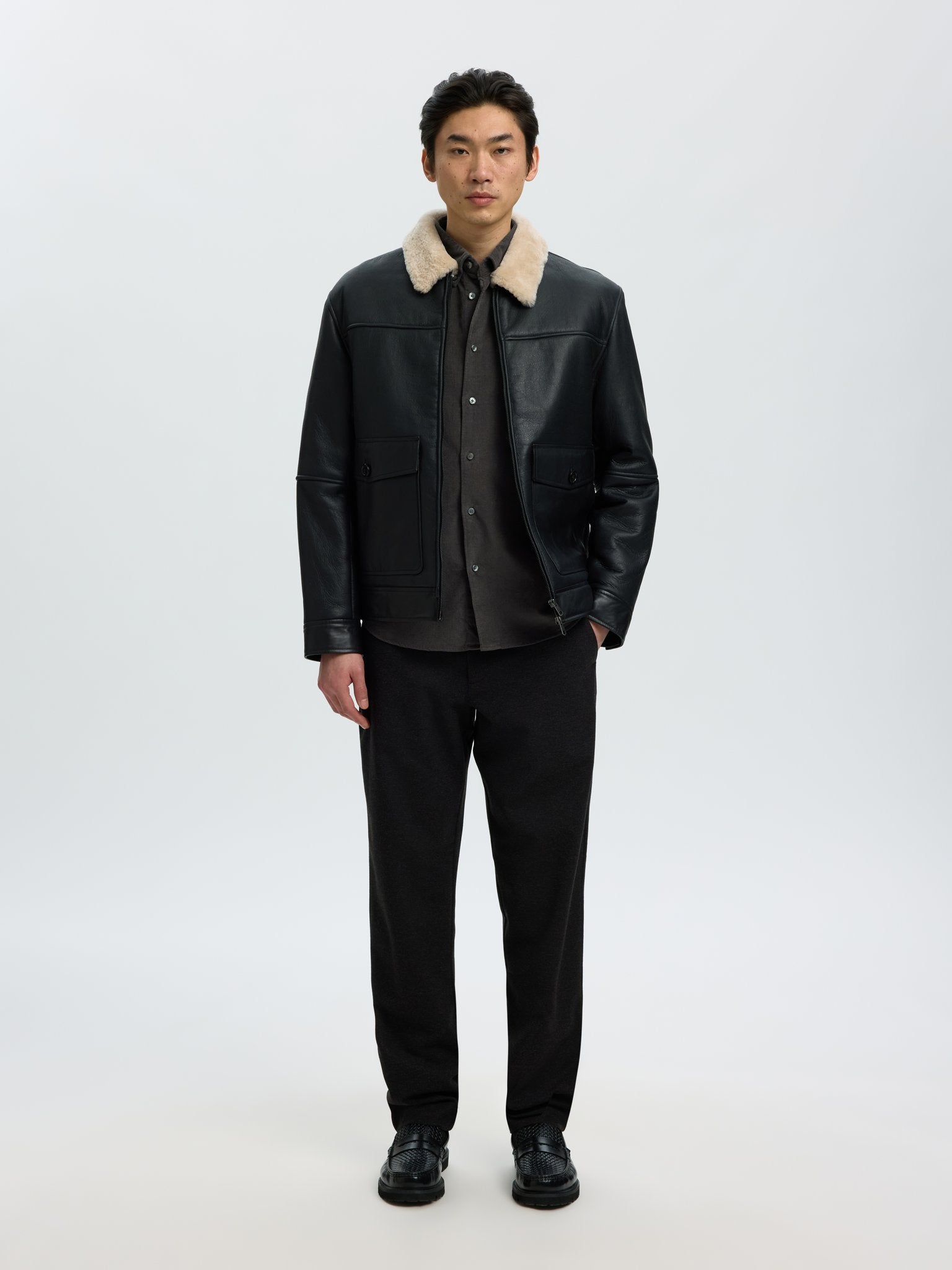 Selected homme Herren Hemden Dark Sha