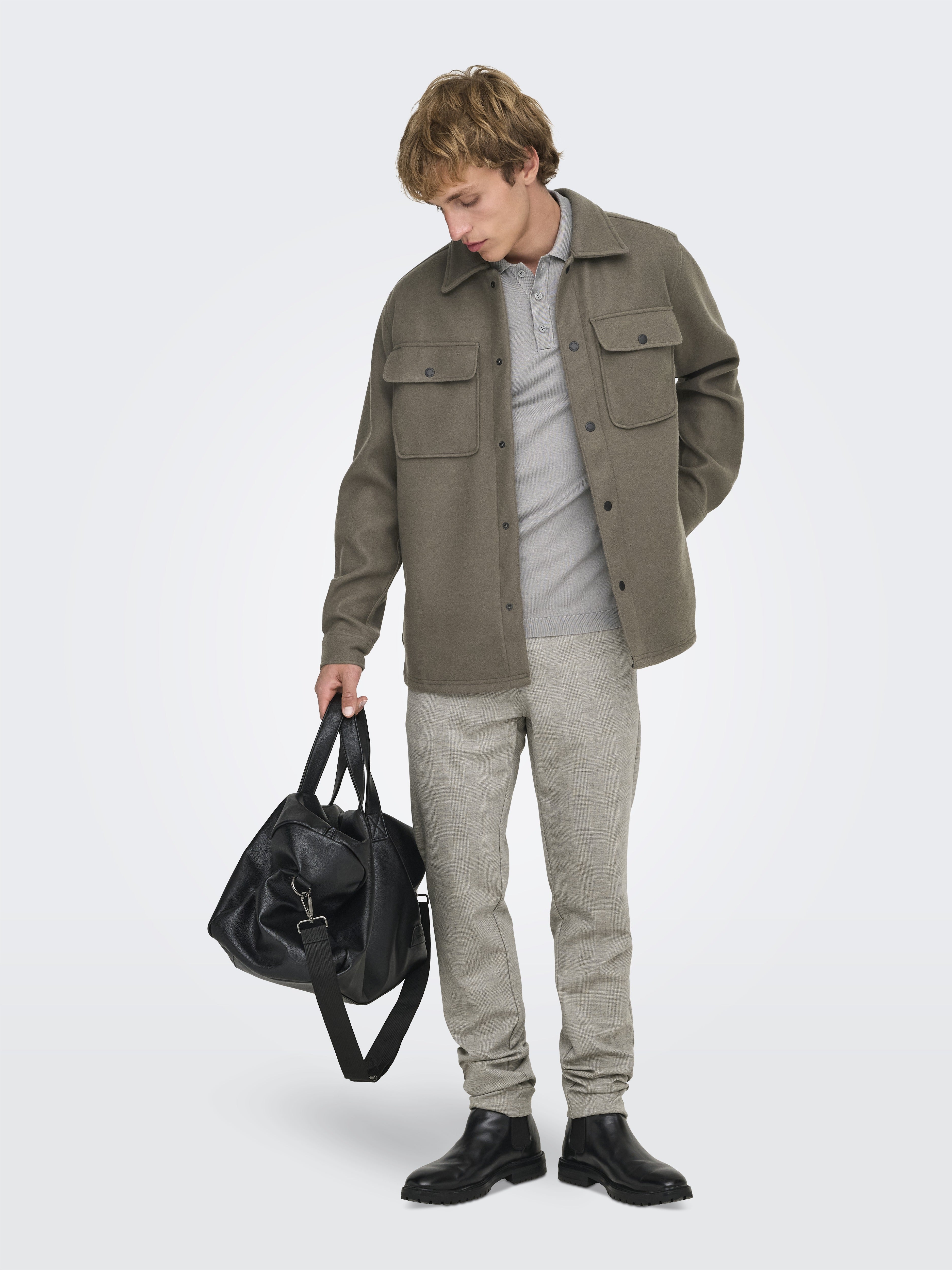 Only & Sons Herren Hosen Chinchilla