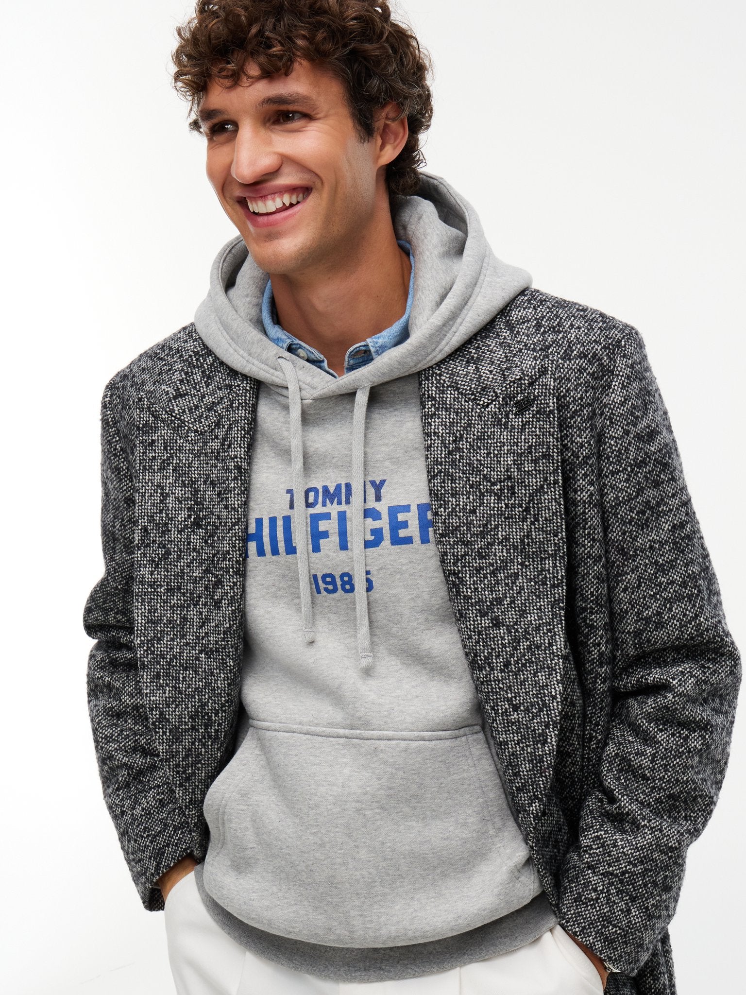 Tommy Hilfiger Herren Sweatshirts P Grey