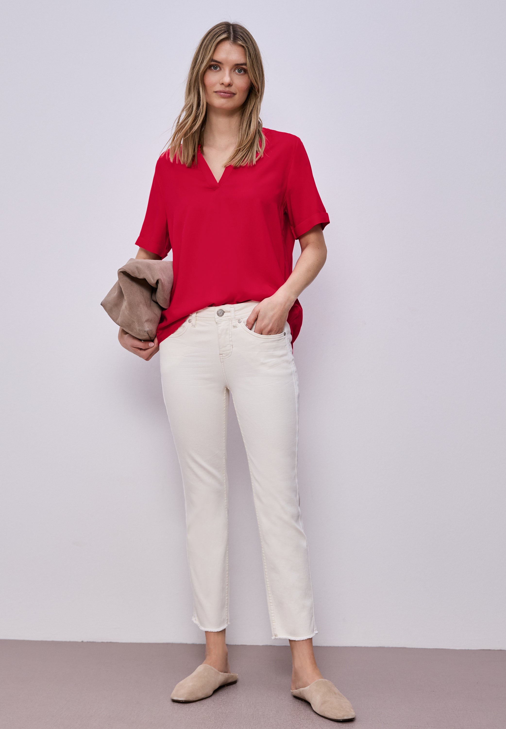 Street One Damen Blusen  Salsa Red