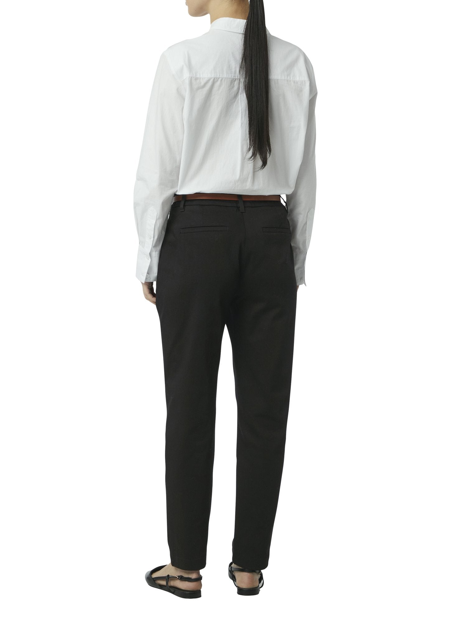 Comma Damen Hosen Grey/Black