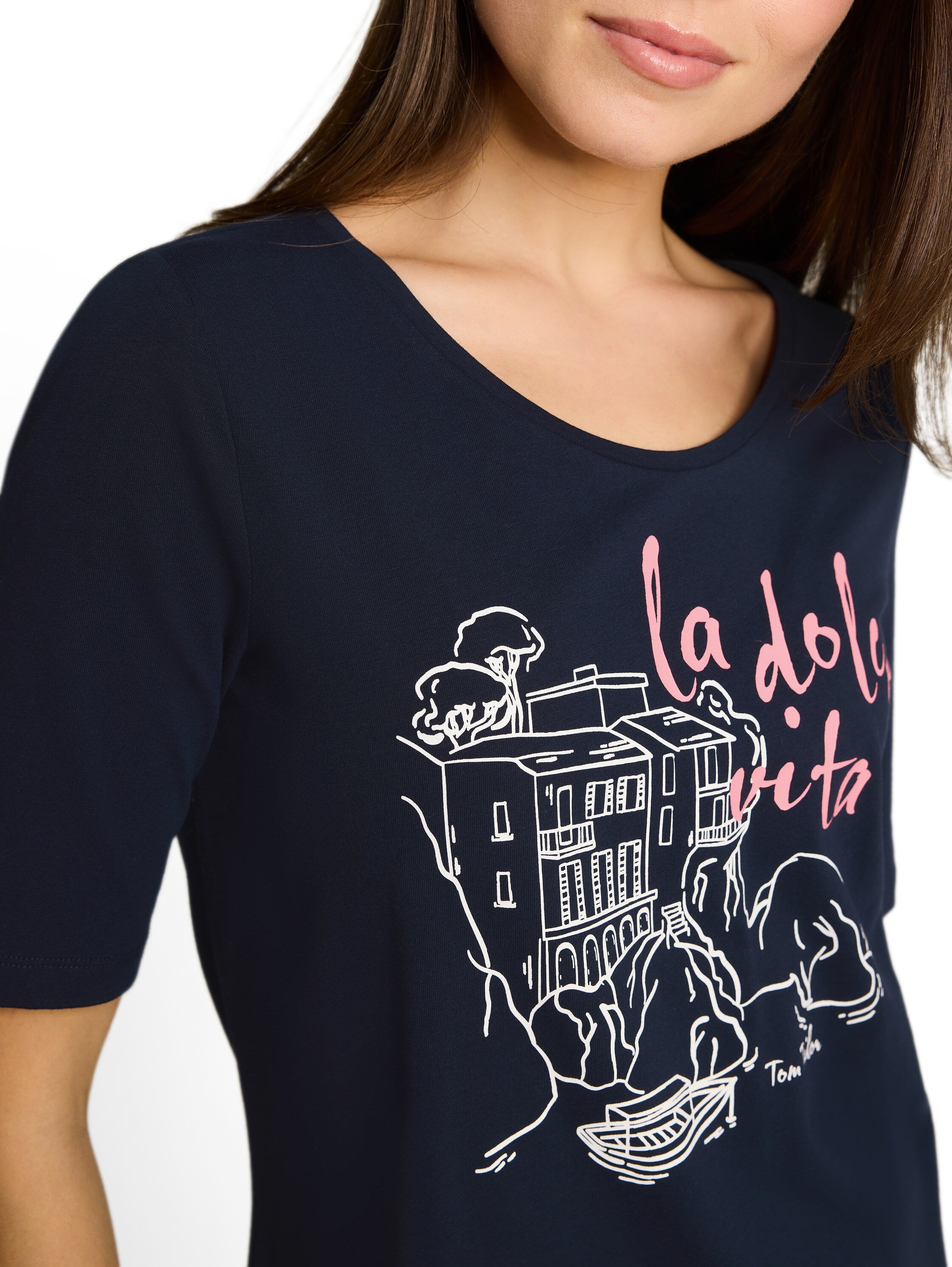Tom Tailor Damen T-Shirts Lunar Eclipse