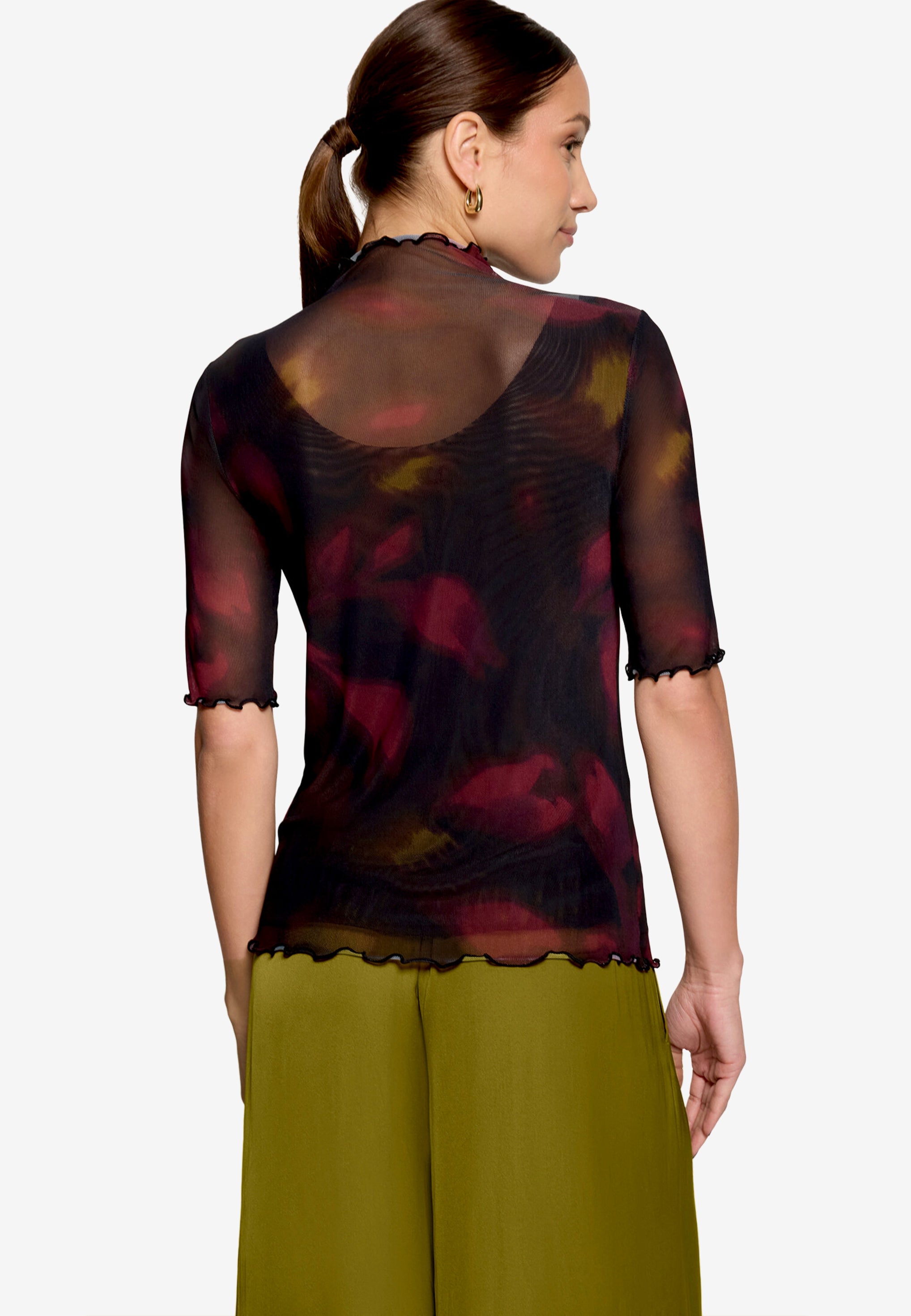 Zero Damen T-Shirts Black/Dark Red