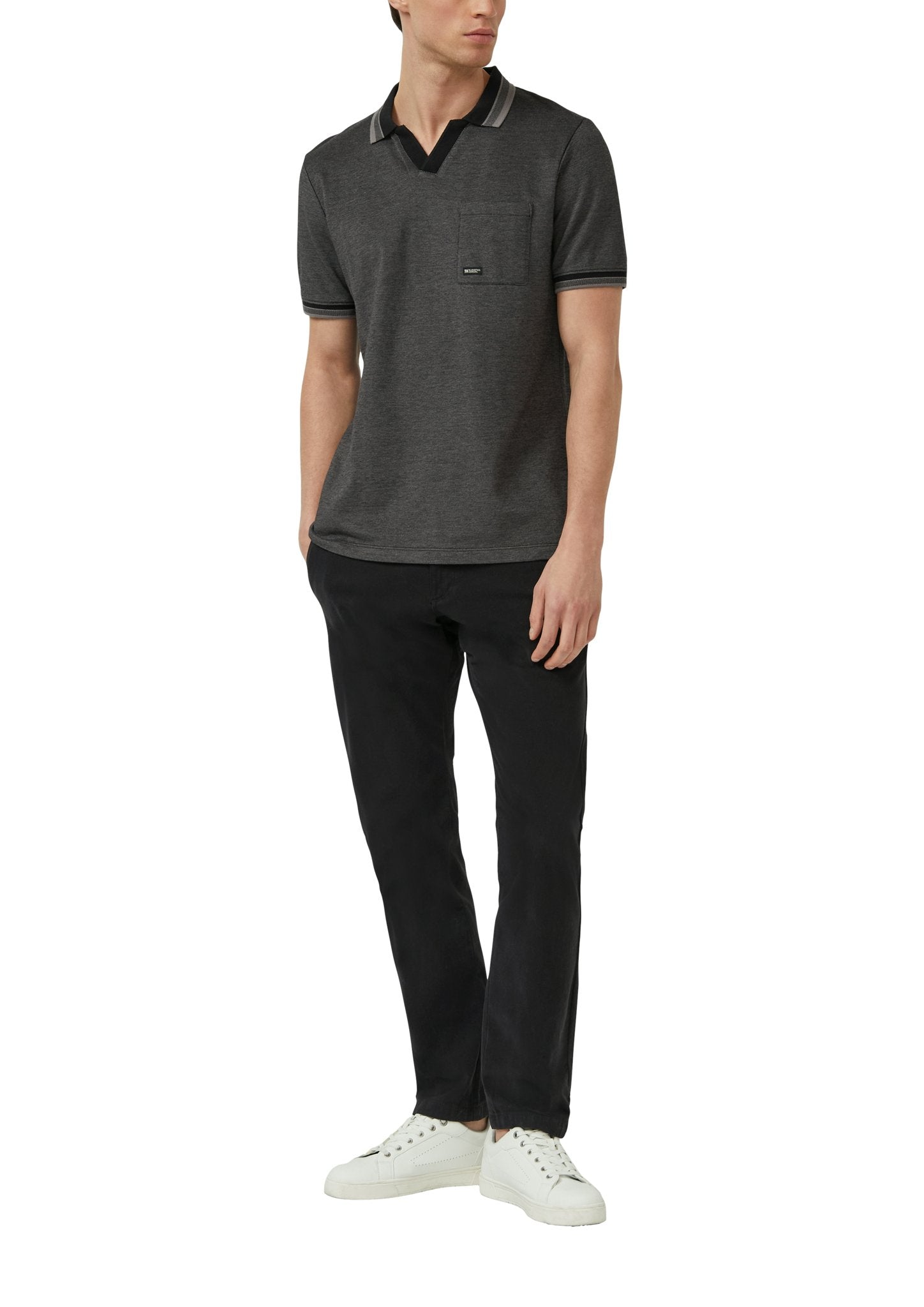 S. Oliver red Herren Polo-Shirts Grey/Black