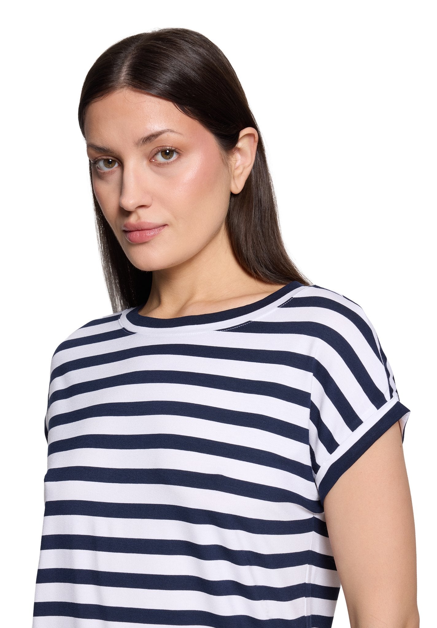 Betty & Co Damen T-Shirts Dark Blue/White