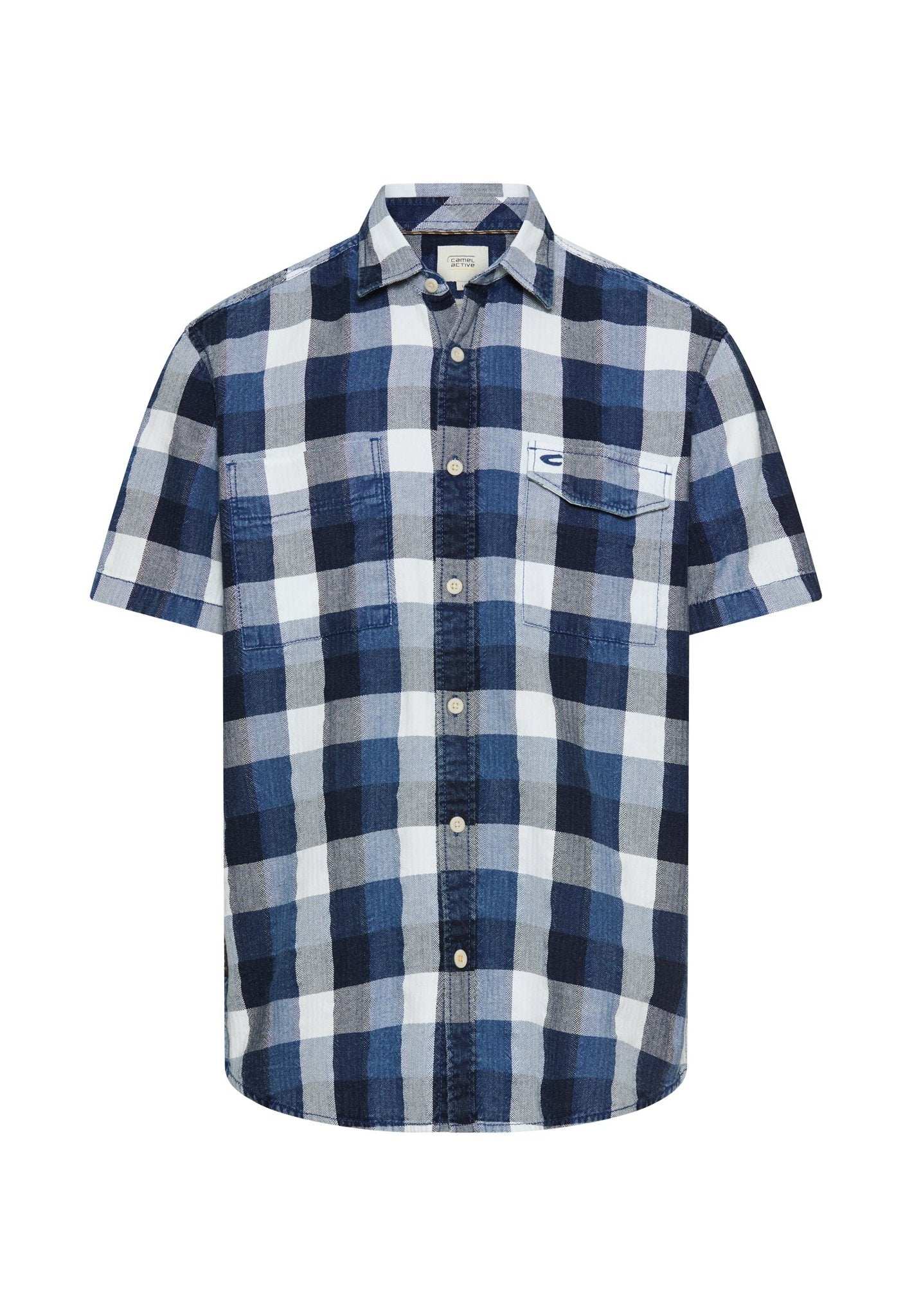Camel active Herren Hemden kurz  Indigo Blue