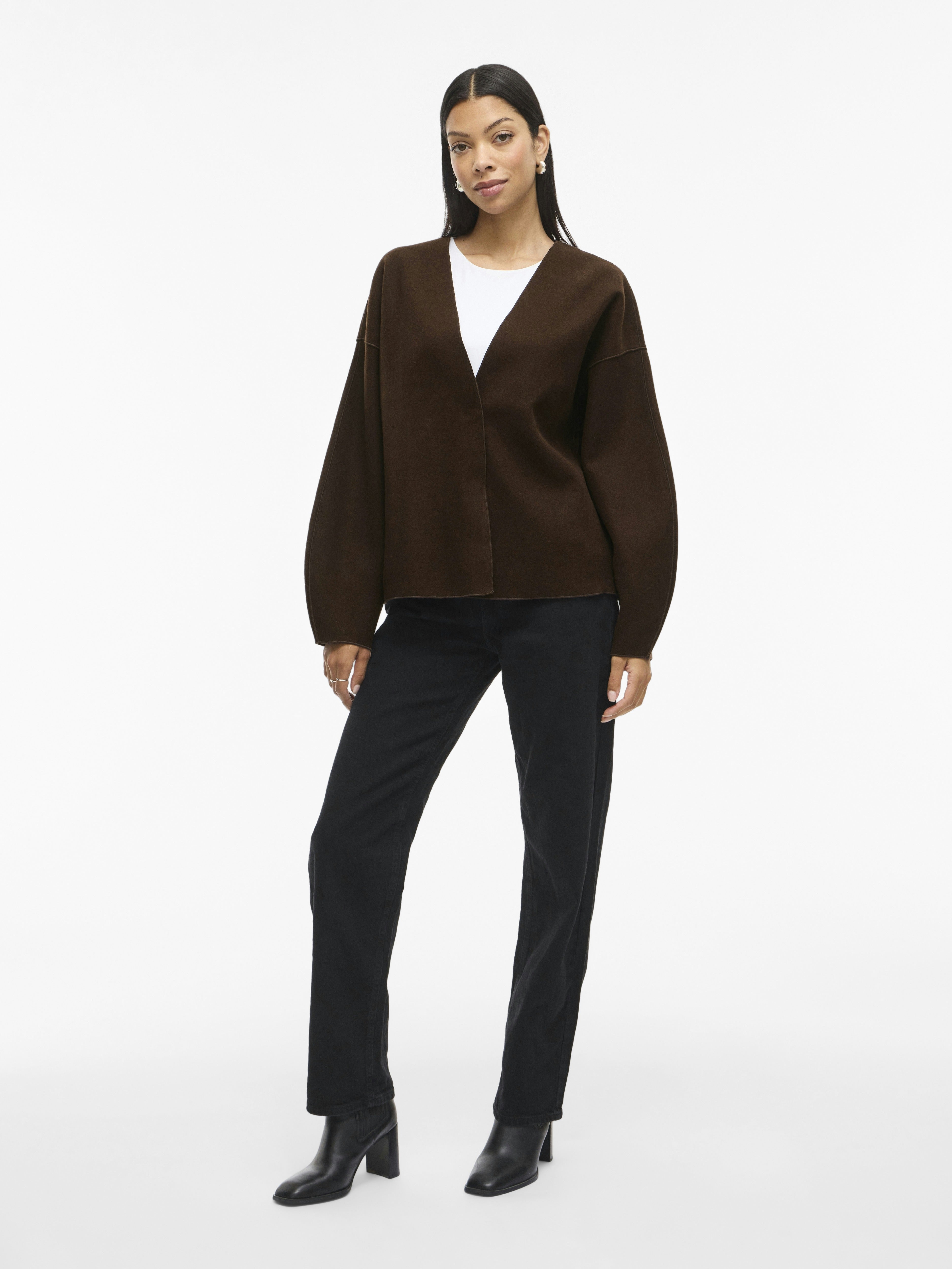 Vila Damen Jacken Coffee Bean
