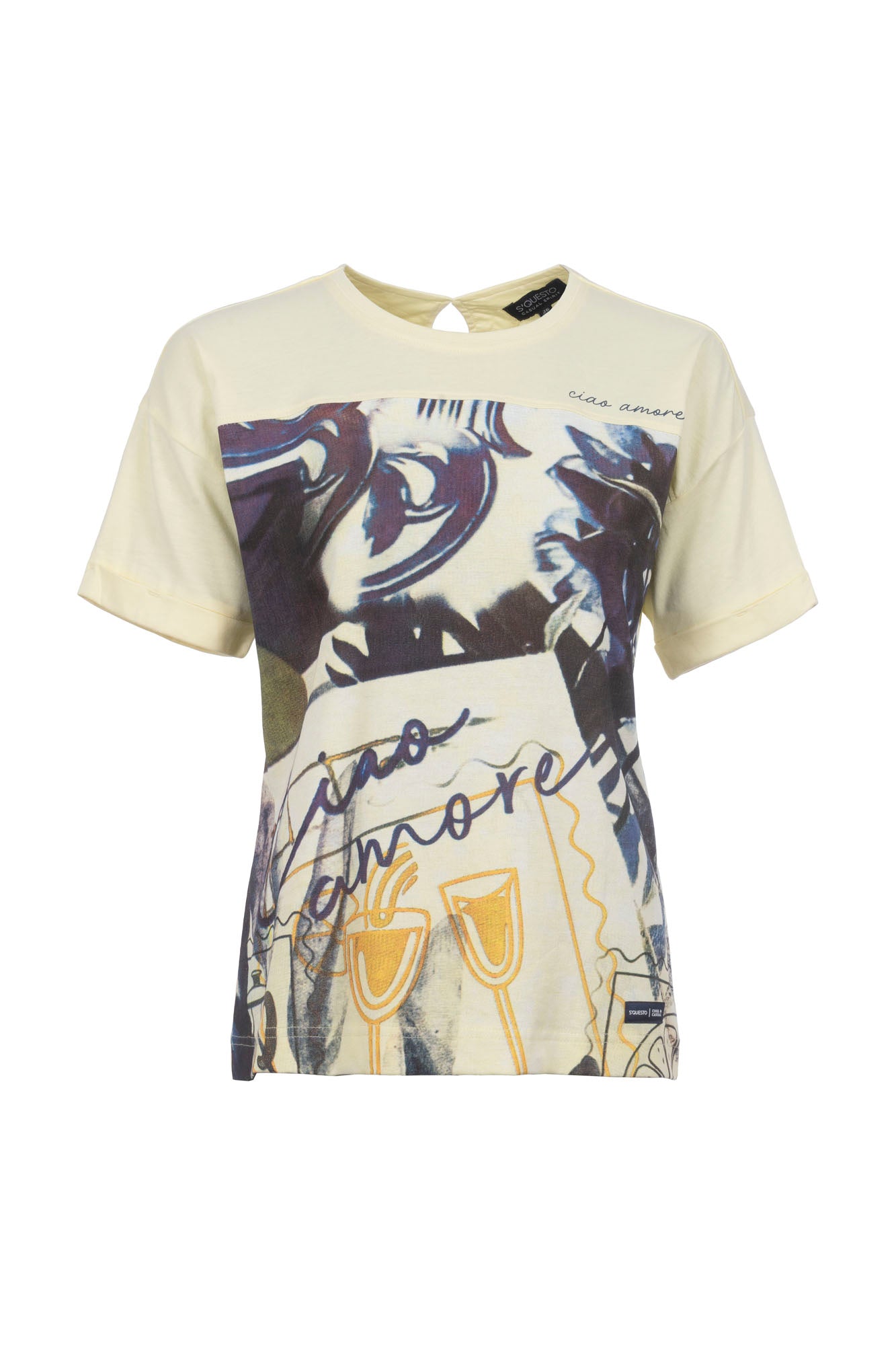 Soquesto Damen T-Shirts Gelb Hell