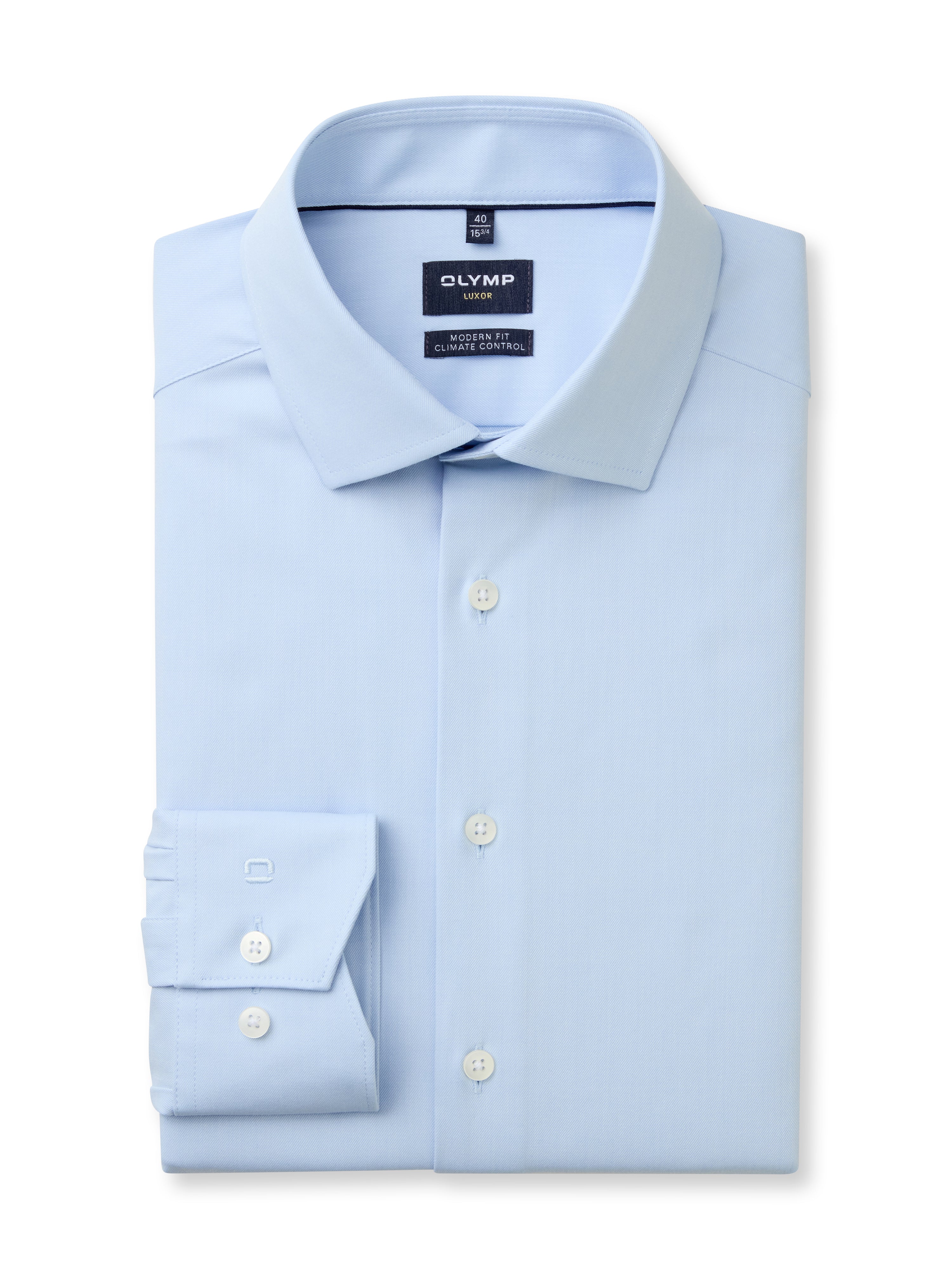 Olymp Herren Hemden lang  Bleu