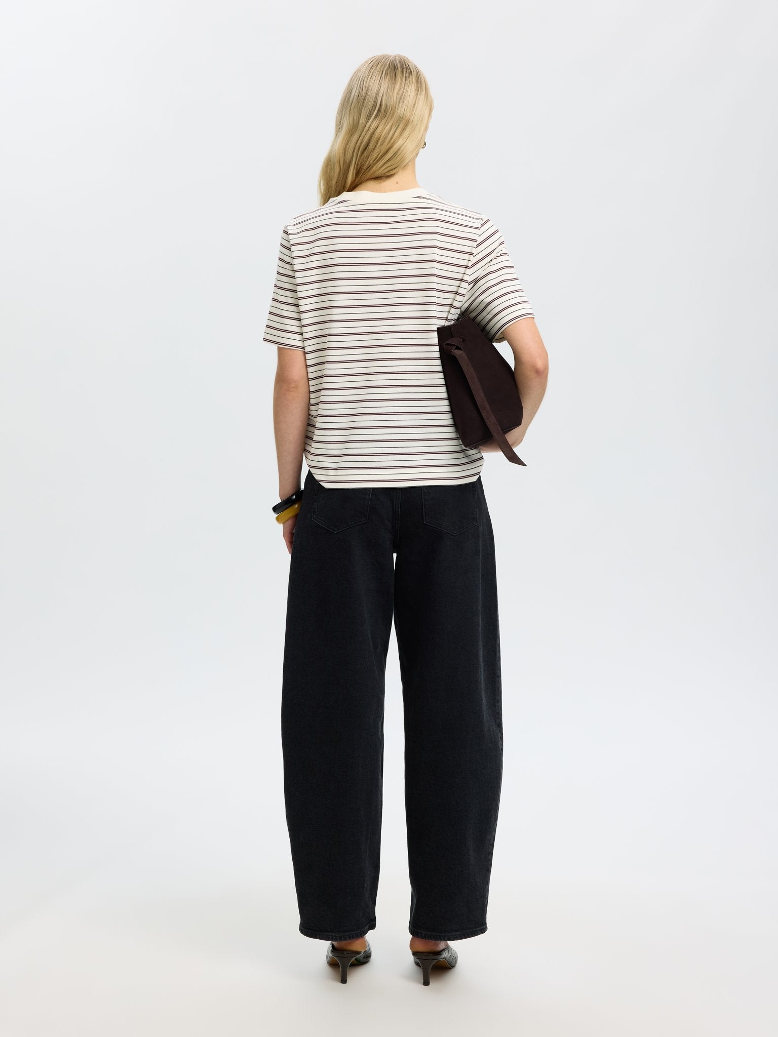 Selected Femme Damen T-Shirts Tawny Port/Mult