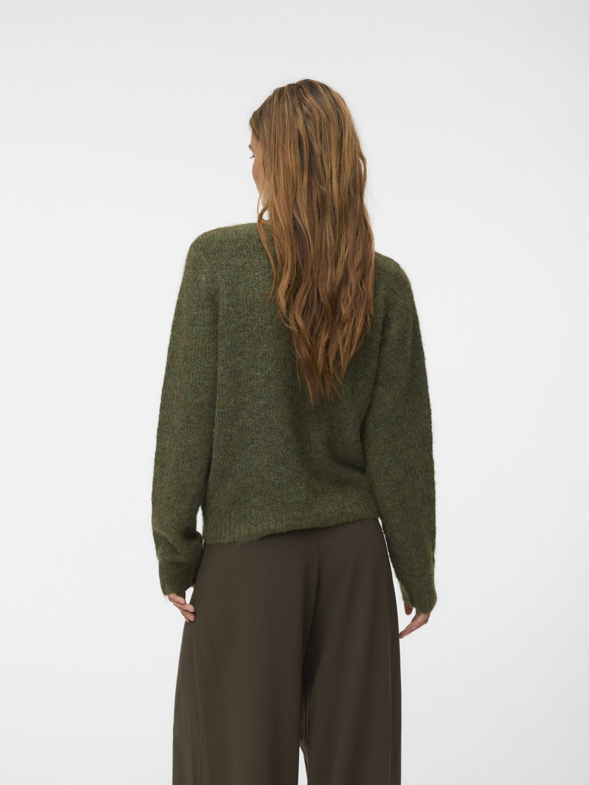 Vero Moda Damen Strickjacken Sphagnum/Melang