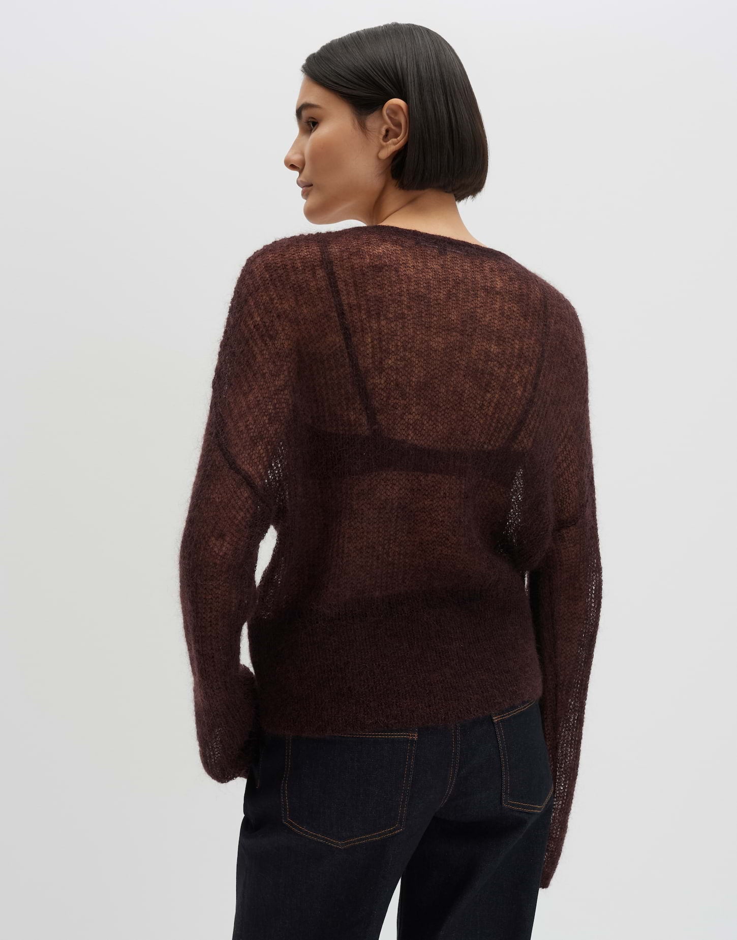 Someday Damen Pullover Mahogany