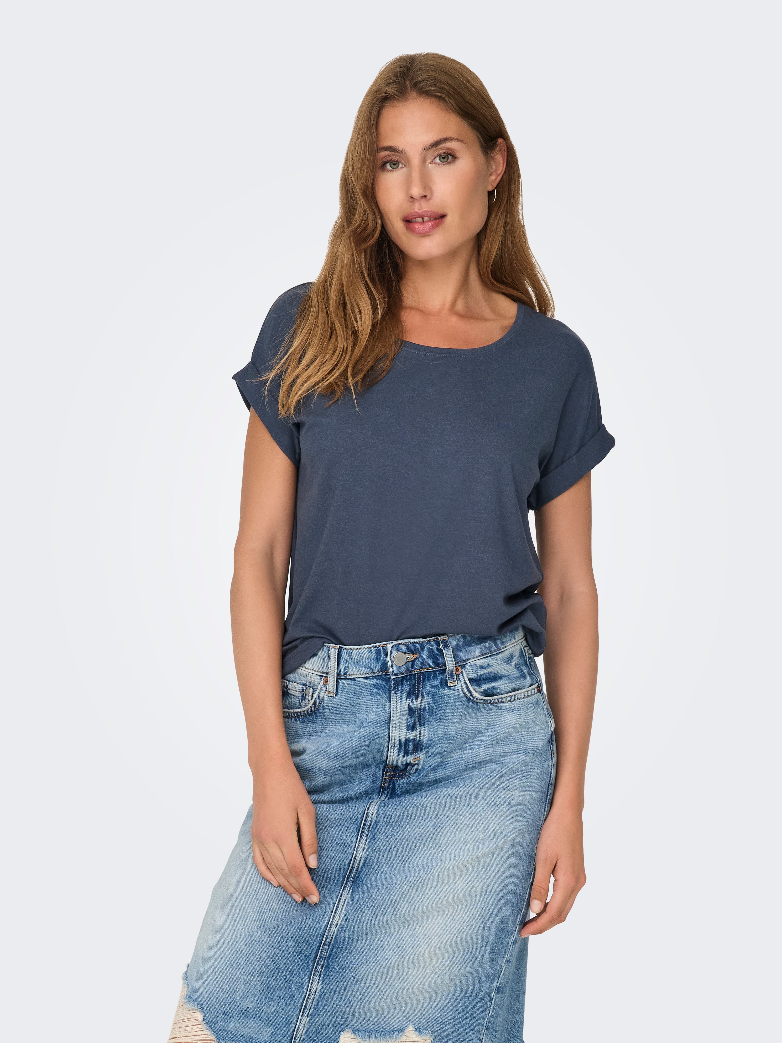 Only Damen T-Shirts Ombre Blue