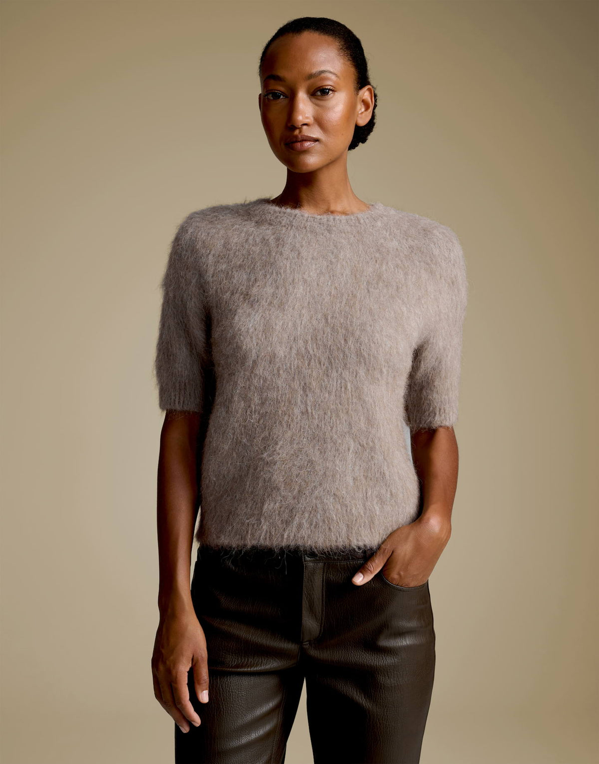 Someday Damen Pullover Taupewood Melan