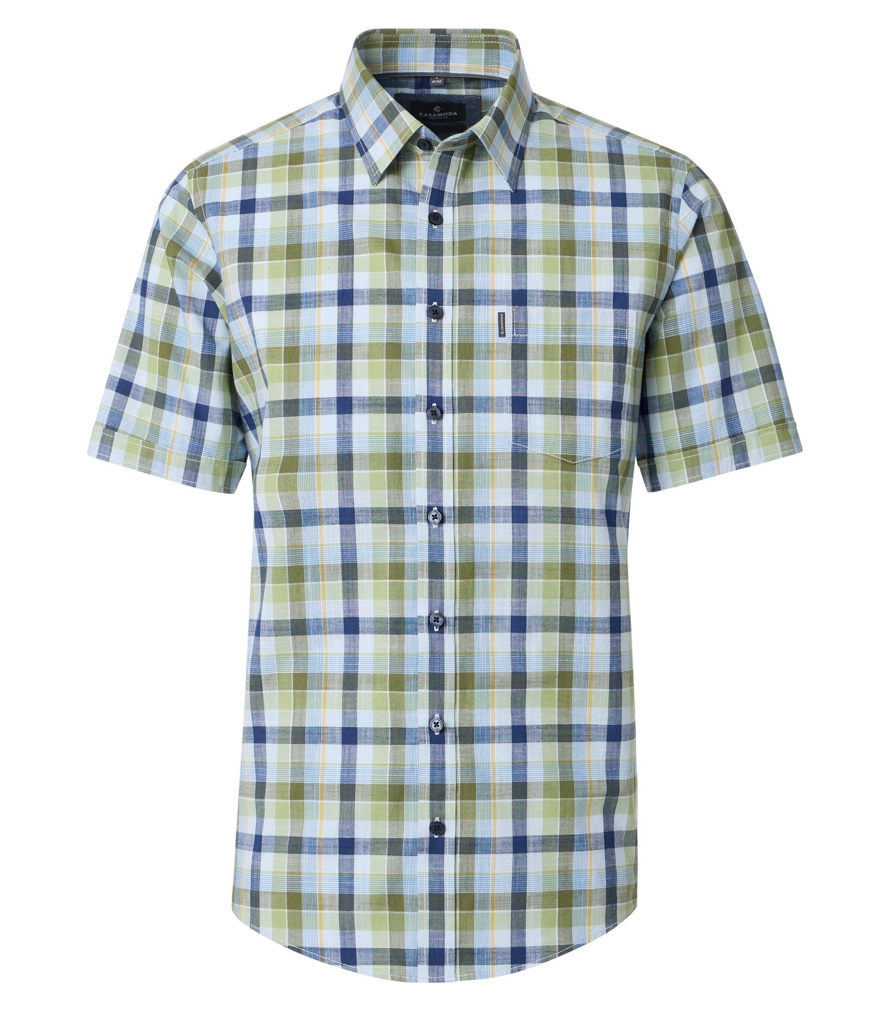 Casa Moda Herren Hemden kurz  Gruen