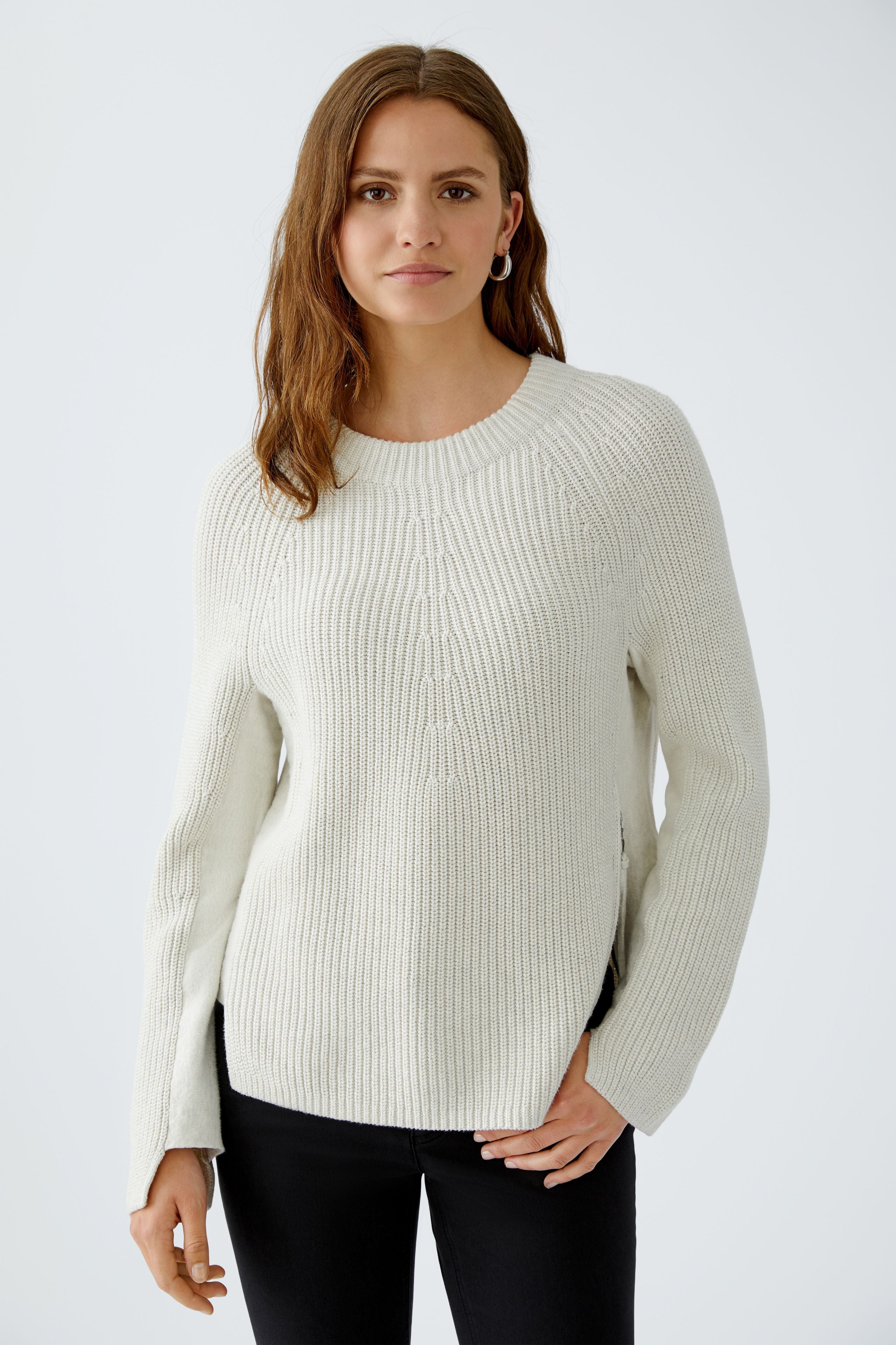 Oui Damen Pullover Offwhite M