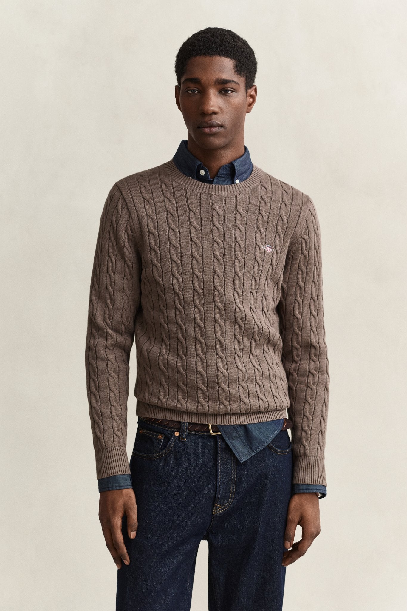 Gant Herren Pullover  Faded Taupe