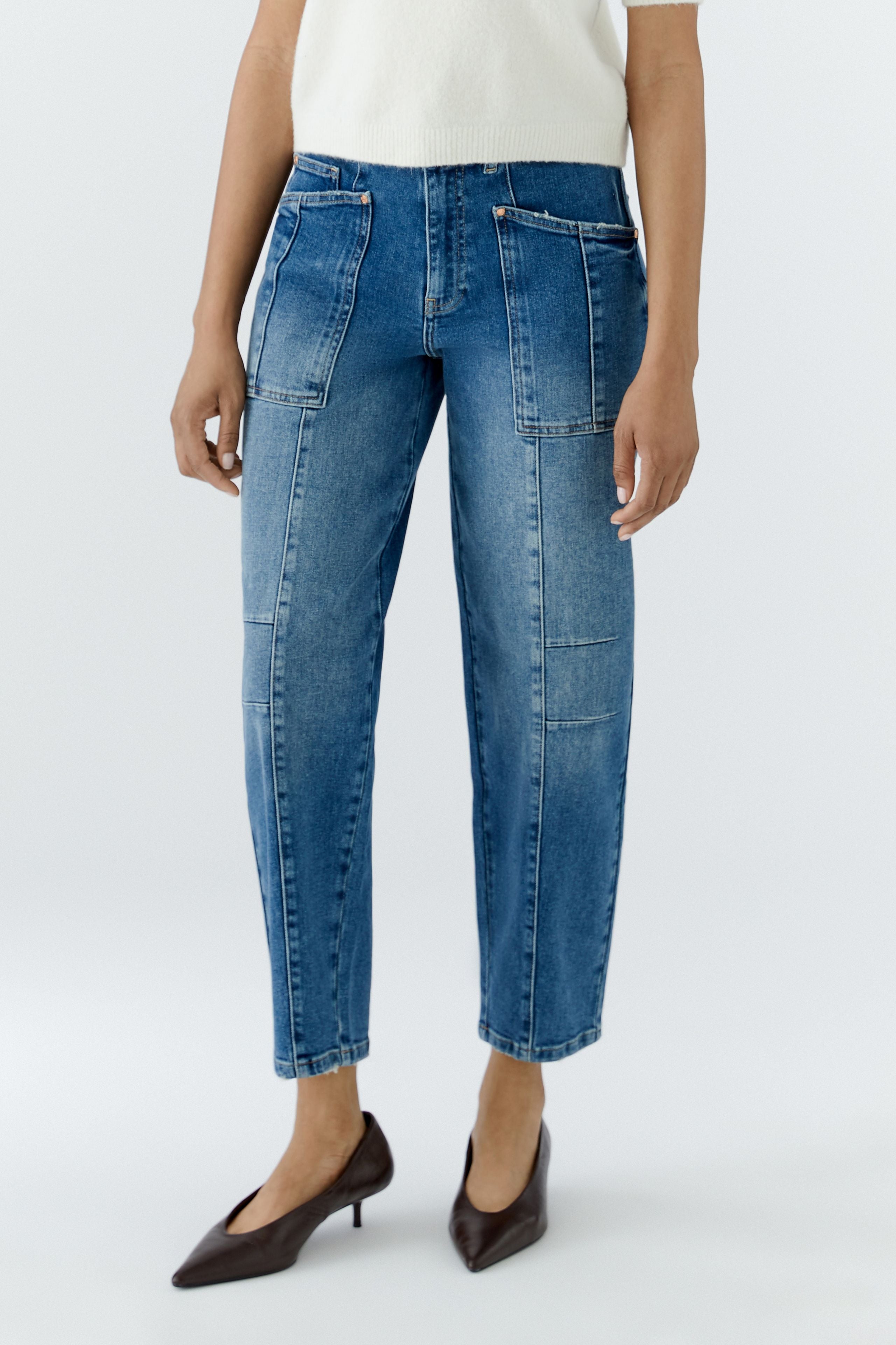 Oui Damen Jeans Blue