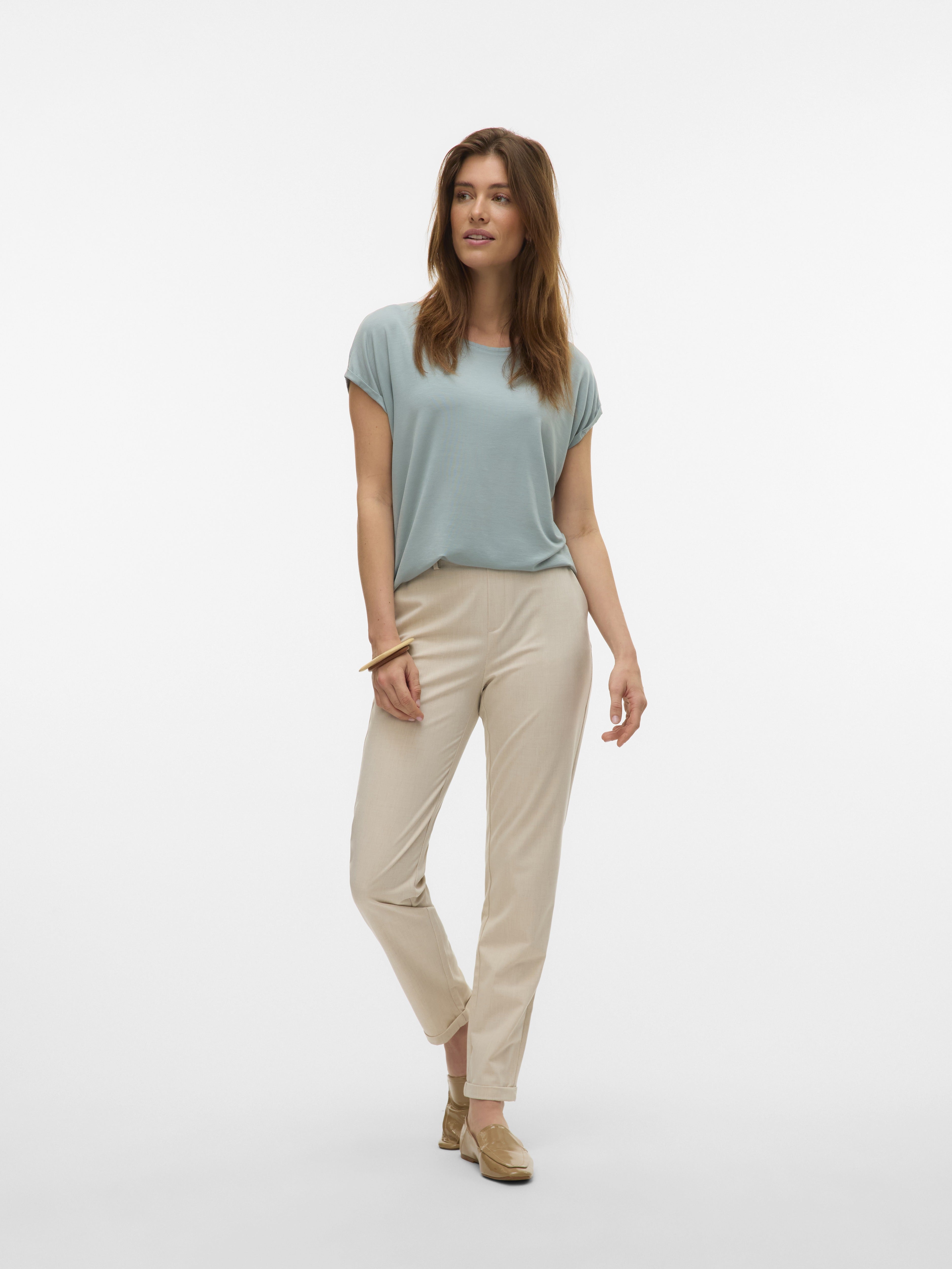 Vero Moda Damen T-Shirts Gray Mist