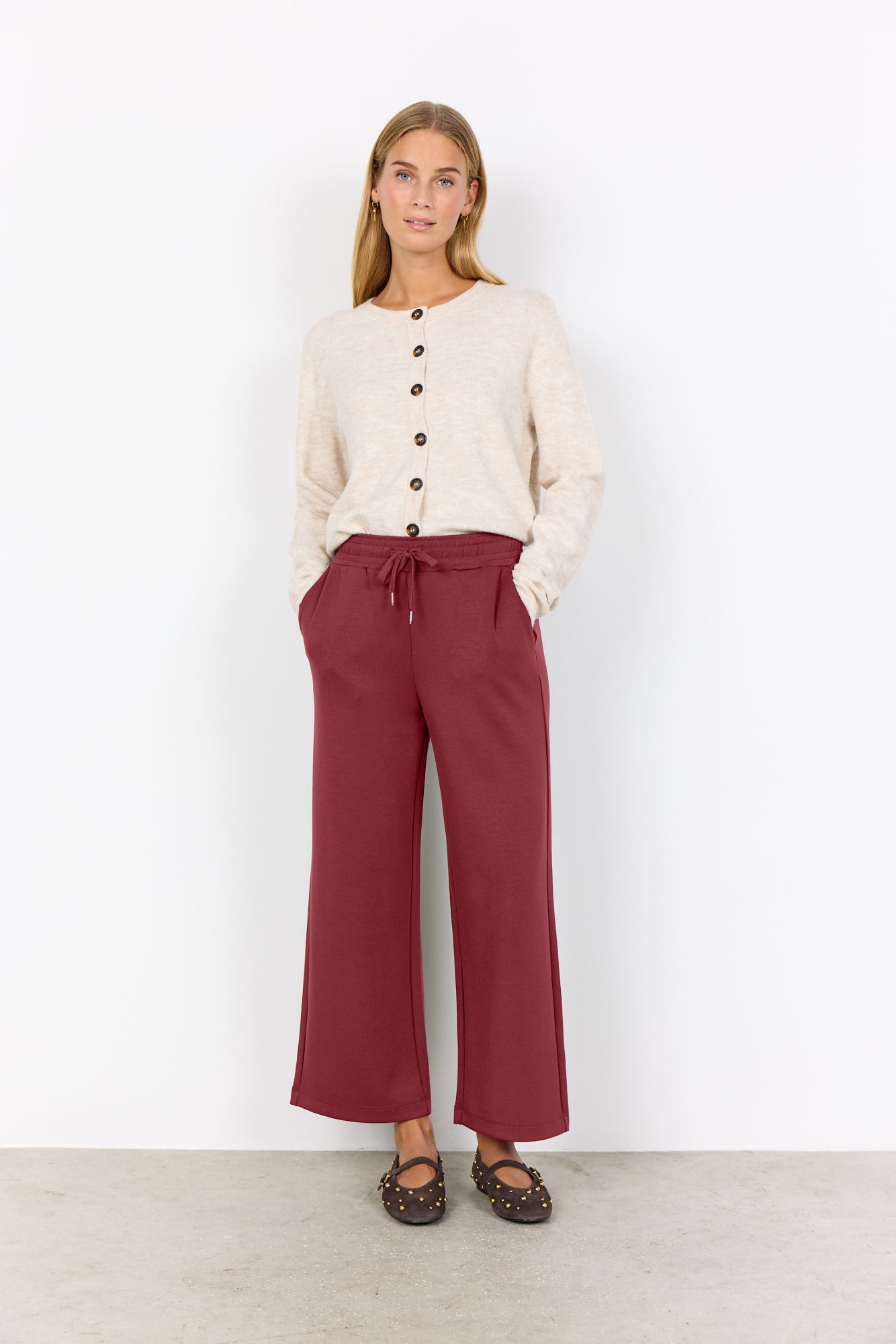 Soya Concept Damen Hosen Oxblood Red