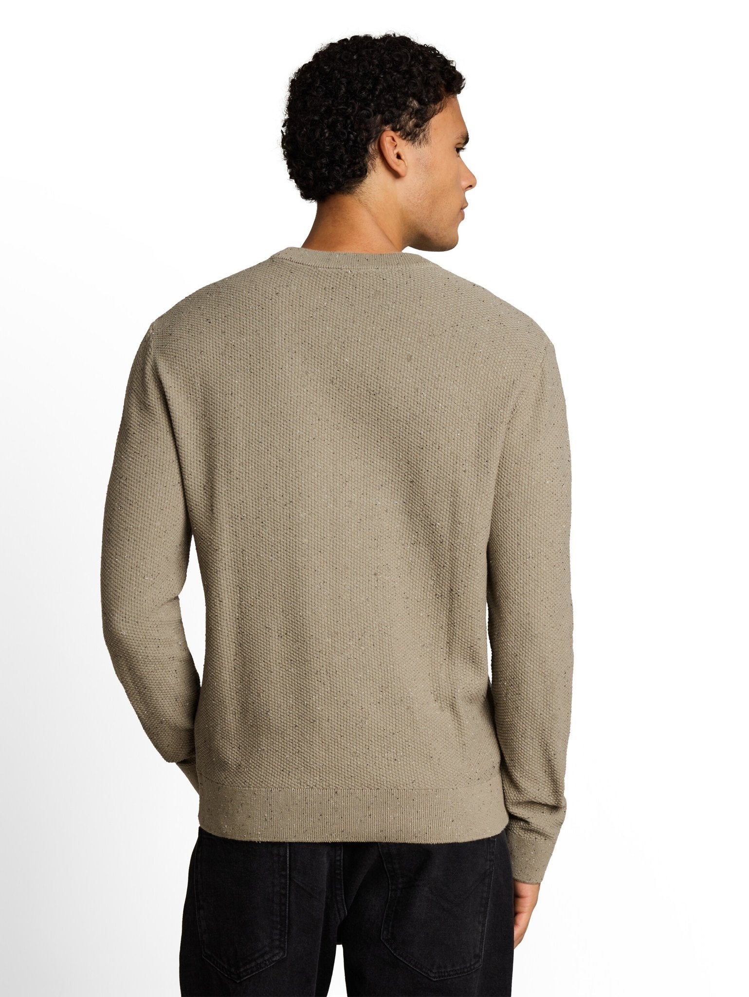 Tom Tailor denim Herren Pullover Dark Sage Neps